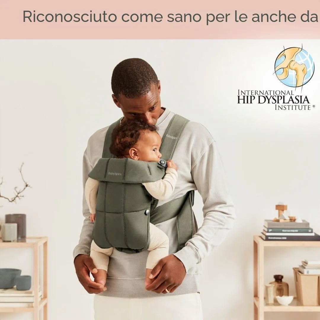 BabyBjörn Marsupio Mini, Tessuto, Verde Scuro - immagine 2