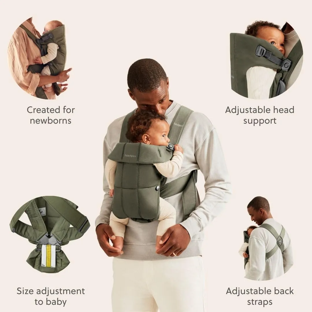 BabyBjörn Marsupio Mini, Tessuto, Verde Scuro - immagine 4