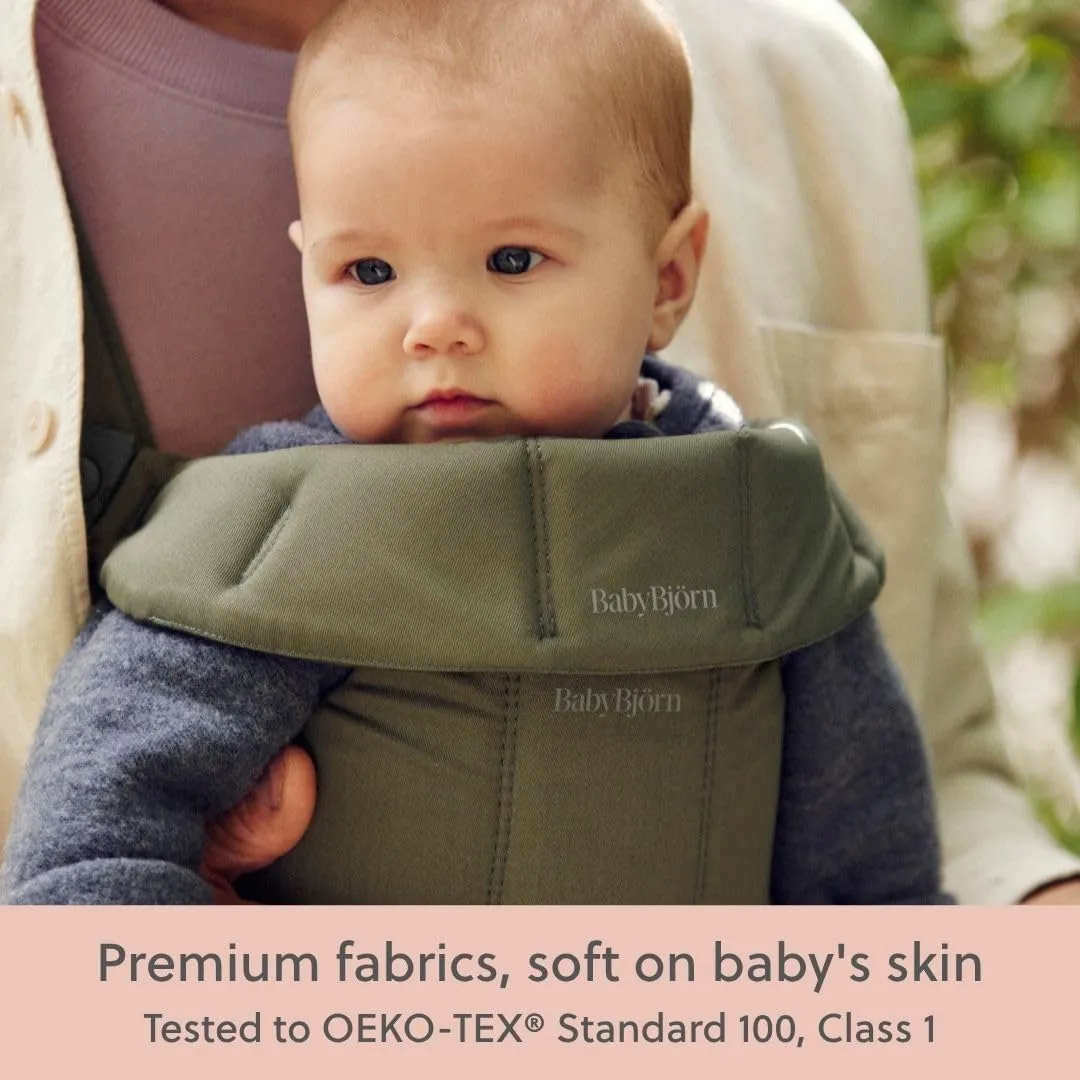 BabyBjörn Marsupio Mini, Tessuto, Verde Scuro - immagine 7
