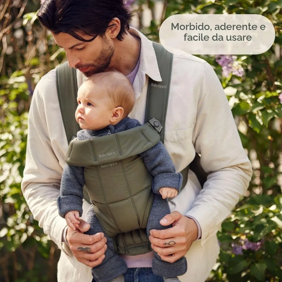 BabyBjörn Marsupio Mini, Tessuto, Verde Scuro - immagine 8