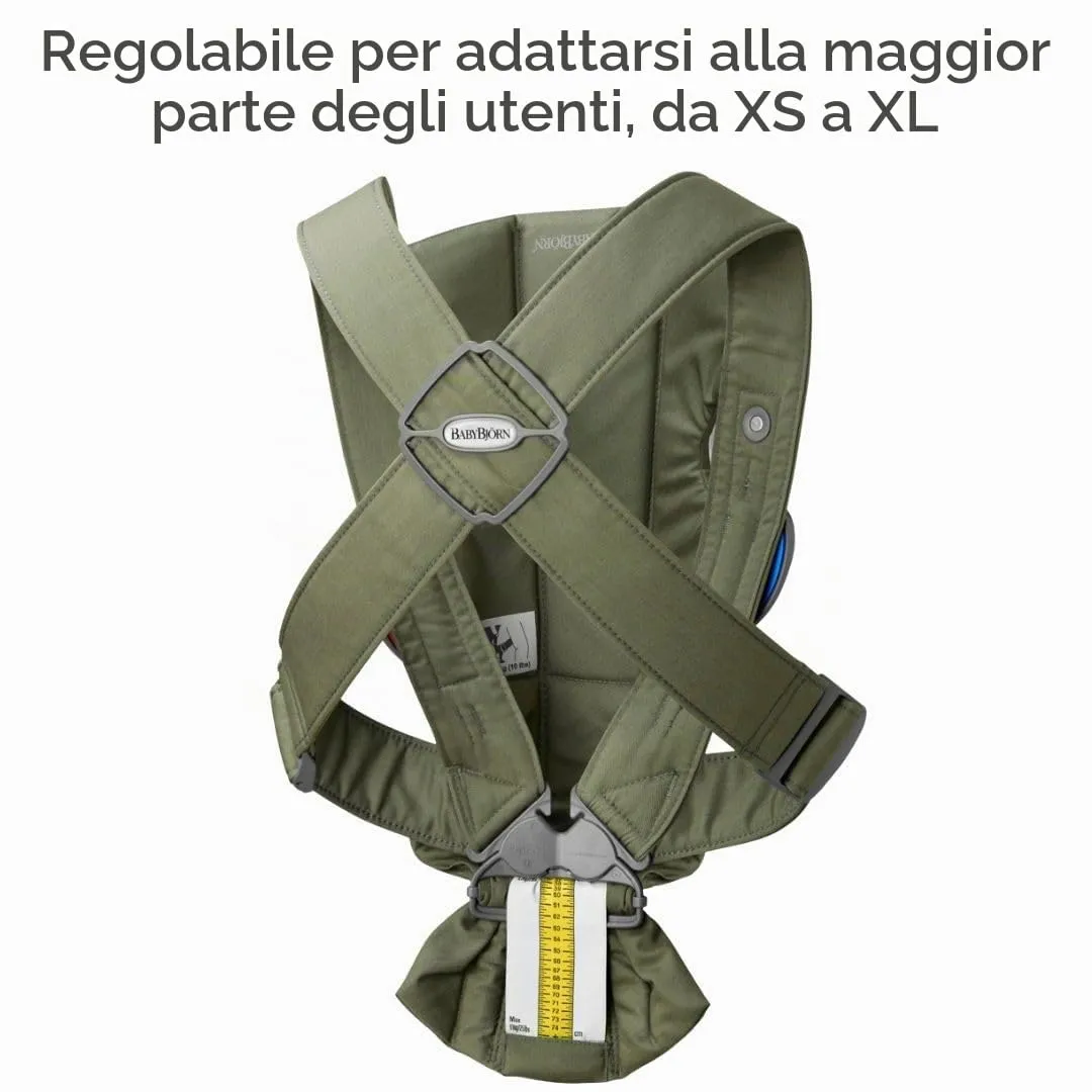 BabyBjörn Marsupio Mini, Tessuto, Verde Scuro - immagine 9