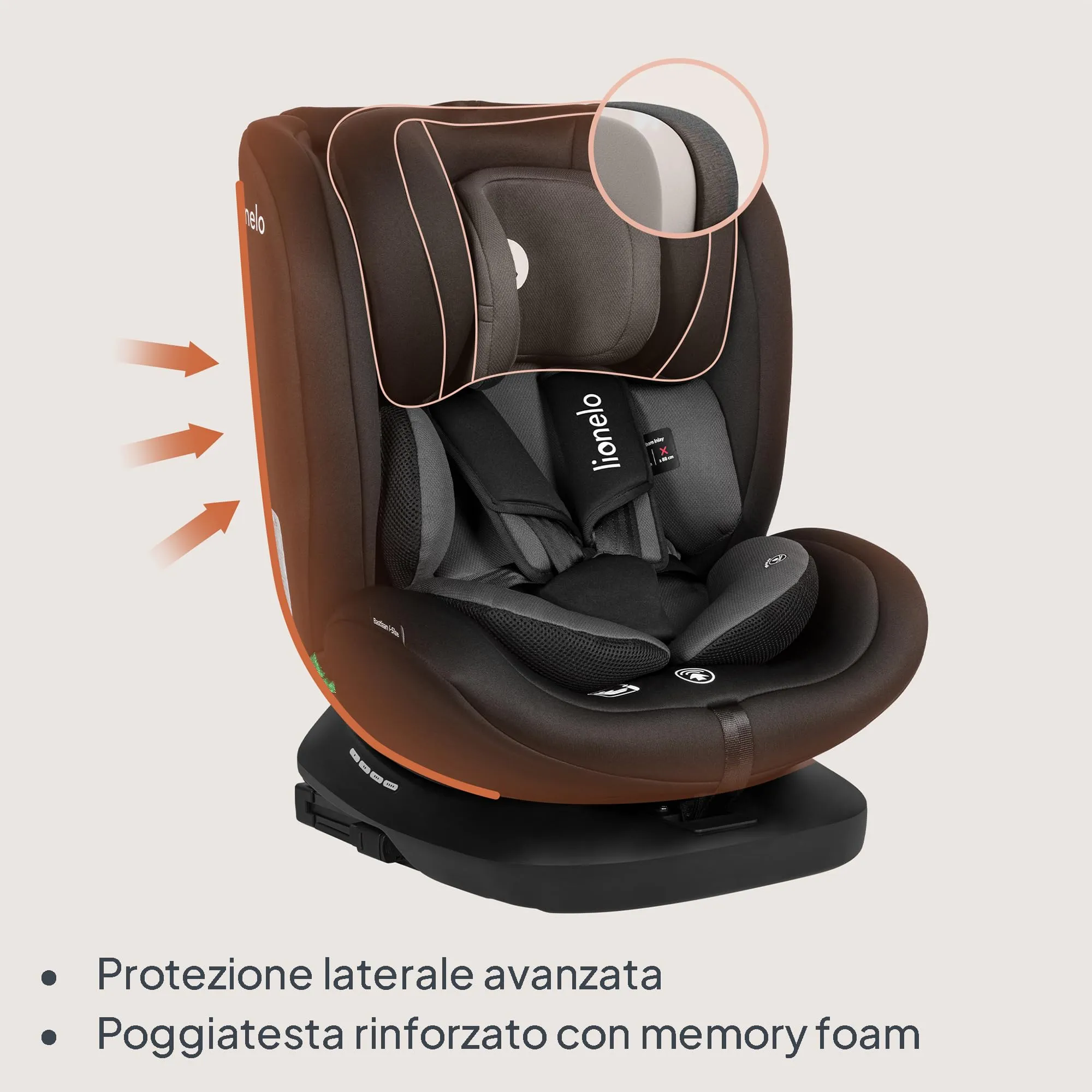 Lionelo Bastiaan i-Size Seggiolino Auto Evolutivo 4 in 1 40-150 cm ISOFIX - immagine 5