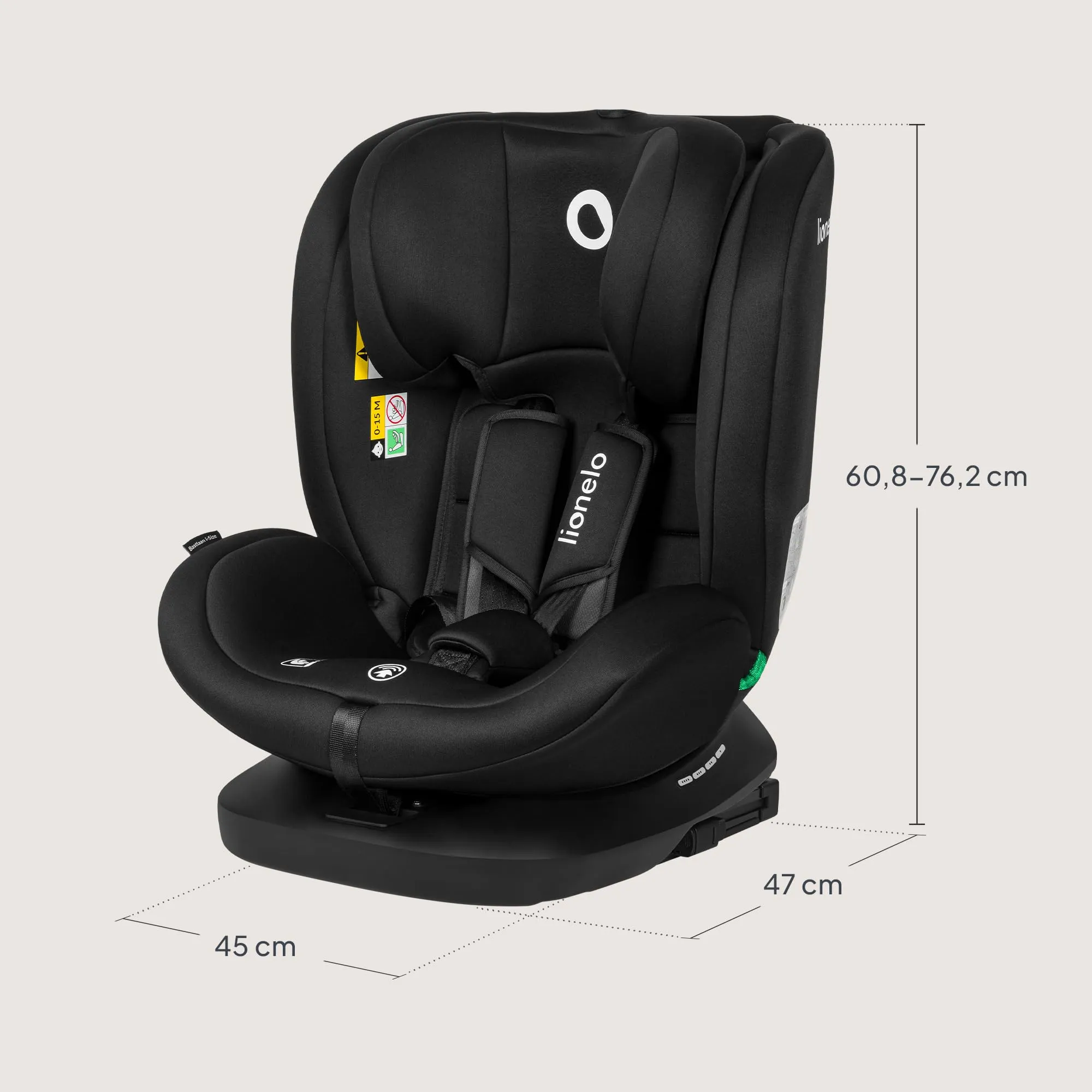 Lionelo Bastiaan i-Size Seggiolino Auto Evolutivo 4 in 1 40-150 cm ISOFIX - immagine 11