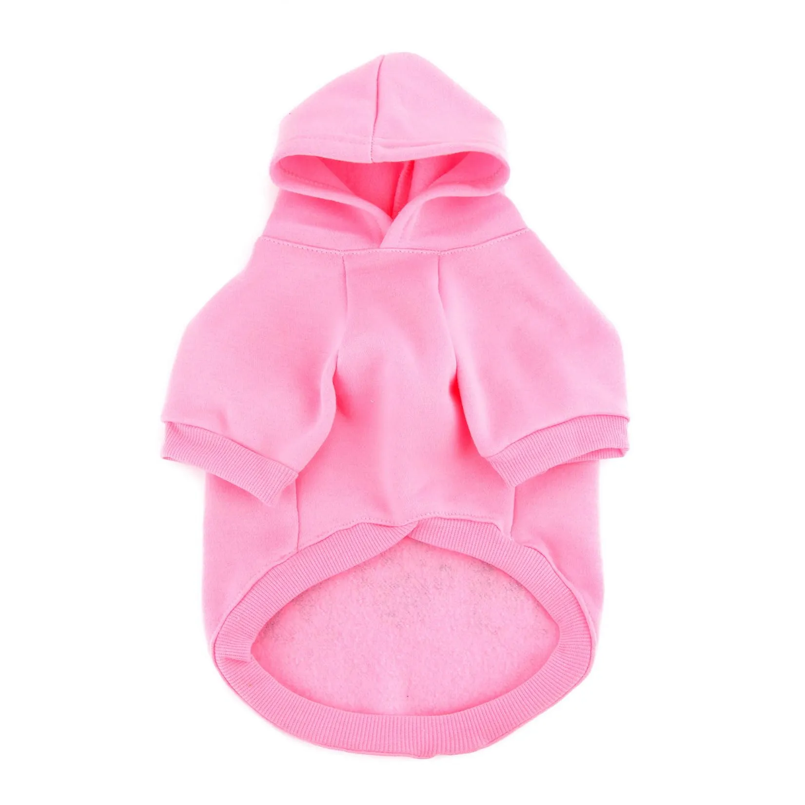 Zunea Felpa con Cappuccio per Cani di Piccola Taglia, Stampa I Love My Mom, con Foro per Pettorina, Rosa, L - immagine 4