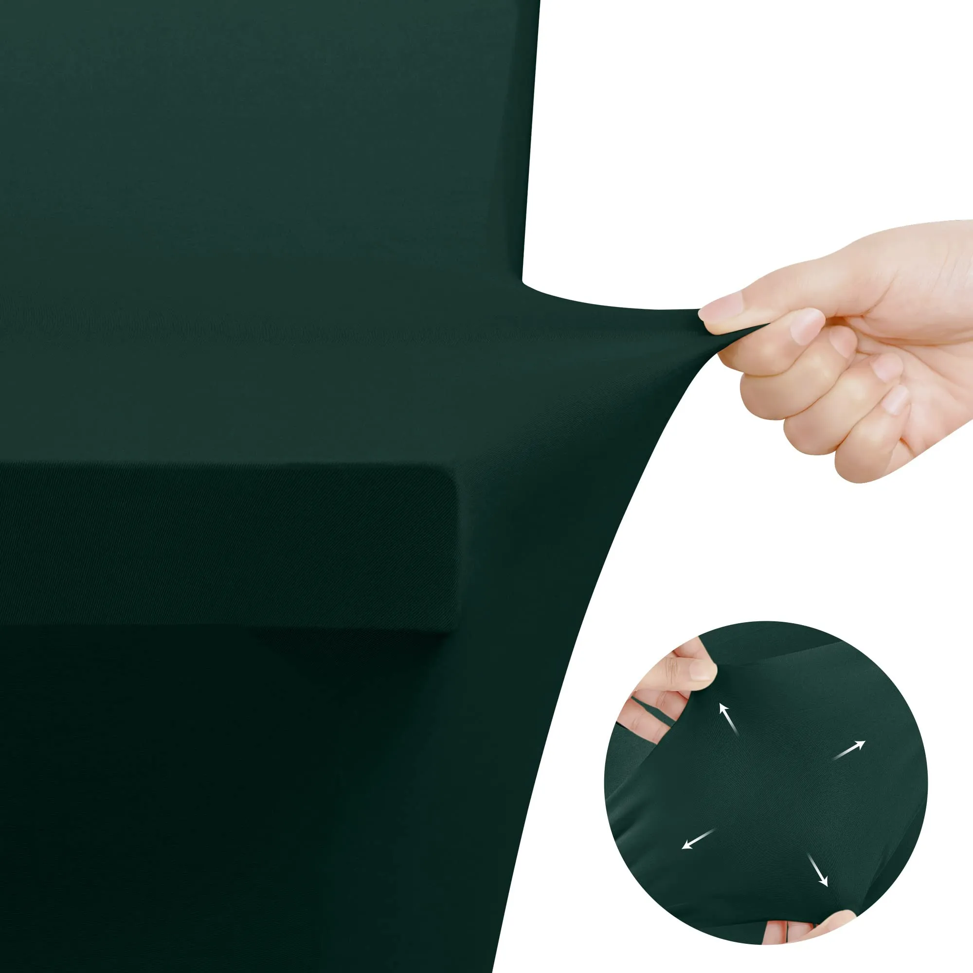 Utopia Kitchen Tovaglia Estensibile in Spandex, 122 cm, Verde Cacciatore, Confezione da 2 - immagine 6