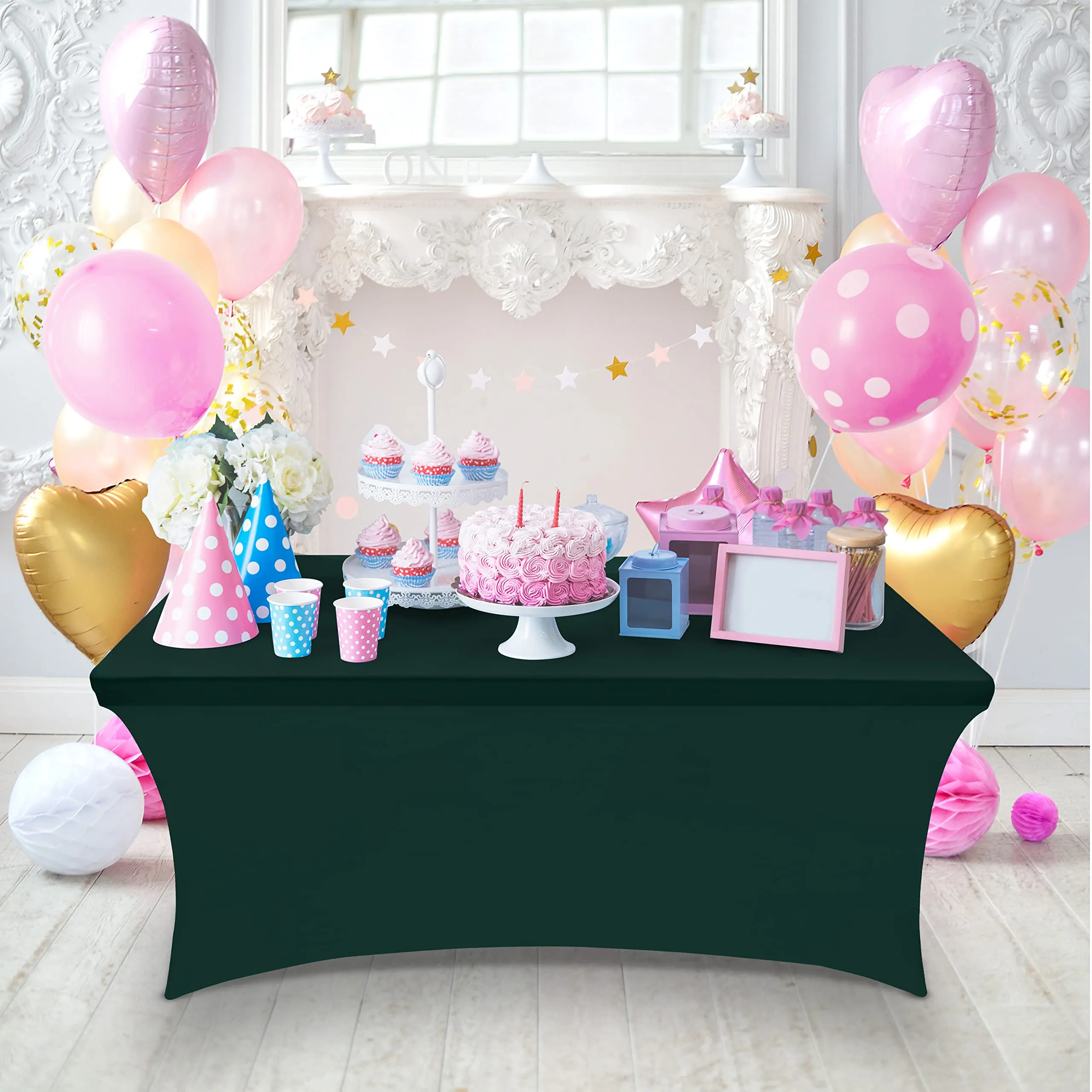 Utopia Kitchen Tovaglia Estensibile in Spandex, 122 cm, Verde Cacciatore, Confezione da 2 - immagine 8