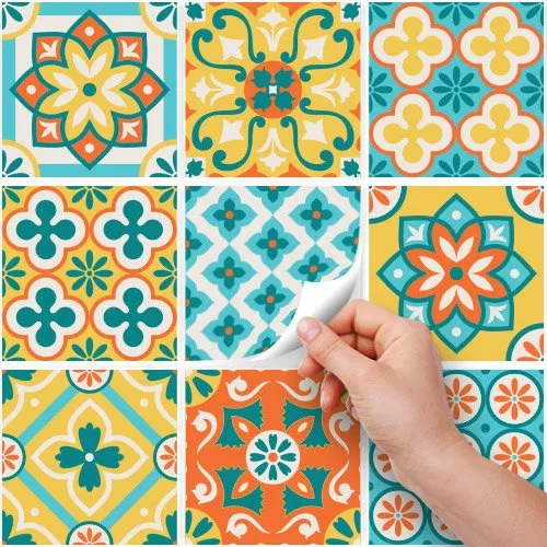 RE-COVERTILES Adesivi Piastrelle in PVC per Cucina e Bagno, 12 Pz 15x15 cm, PS00189 - immagine 2