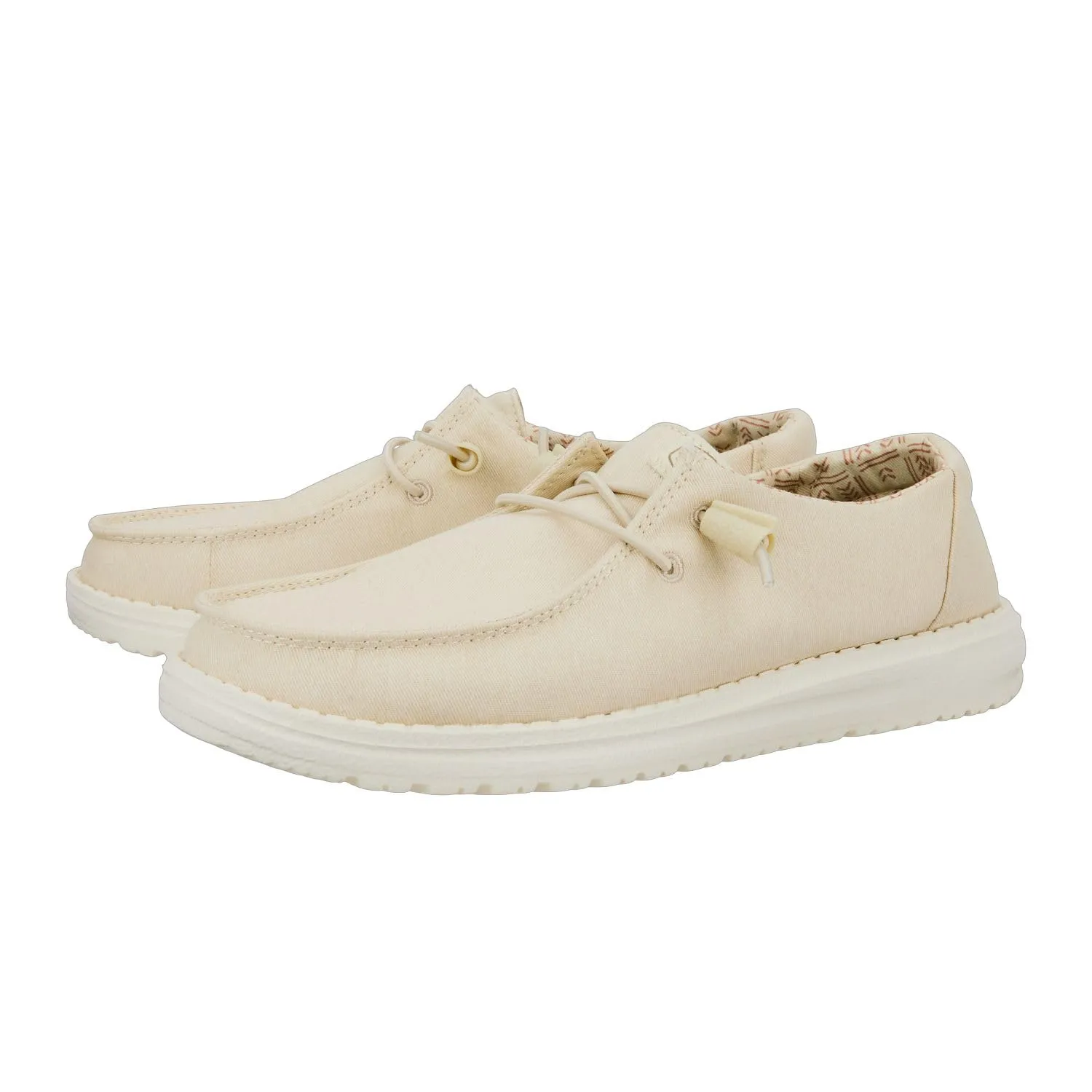 HEYDUDE Wendy Canvas Slip-On Donna, Bianco Crema, 40 EU - immagine 6