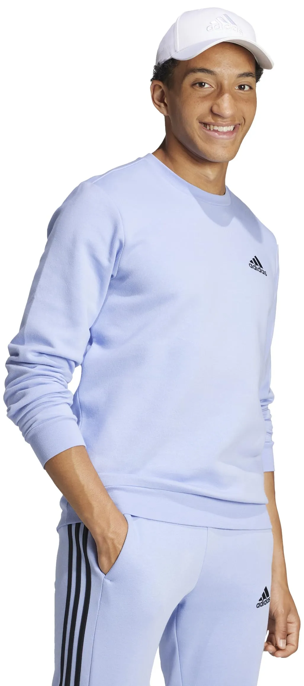Adidas Feelcozy Essentials Fleece Sweatshirt - Blue Spark, M - immagine 6