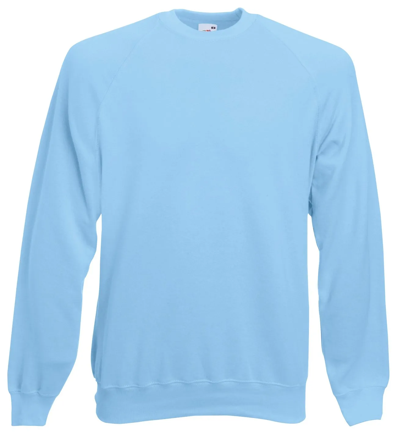 Fruit of the Loom Raglan Sweatshirt Unisex, Sky Blue, L - immagine 2
