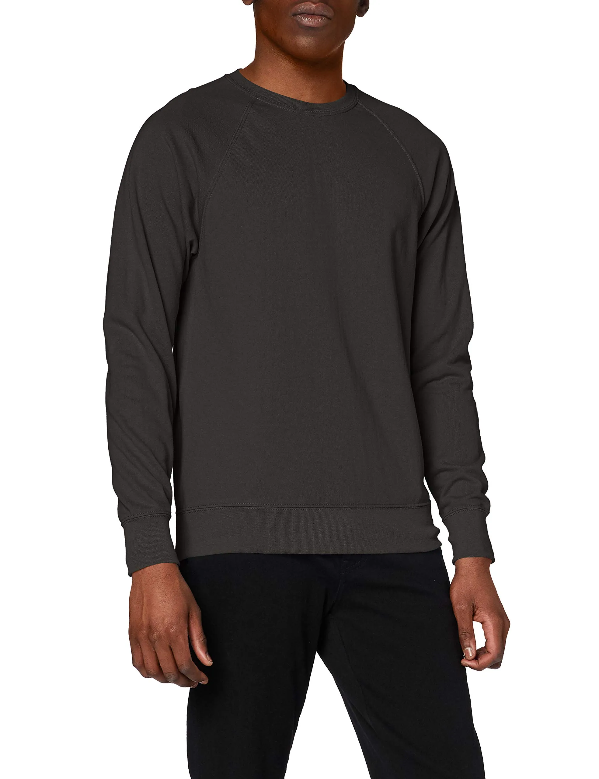 Fruit of the Loom Felpa Girocollo Raglan da Uomo, Light Graphite, Small - immagine 2