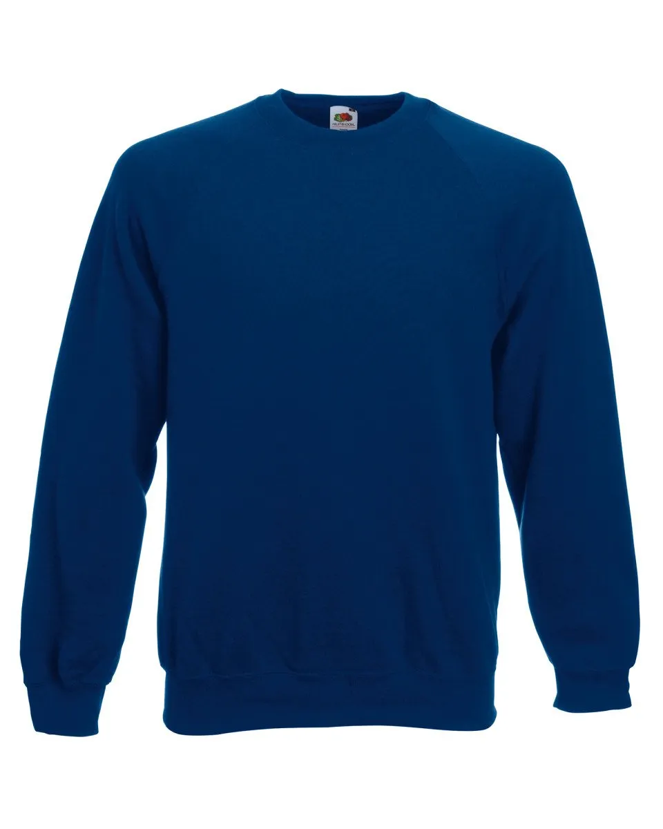 Fruit of the Loom Felpa con maniche raglan da uomo, Marina Militare, Large - immagine 1