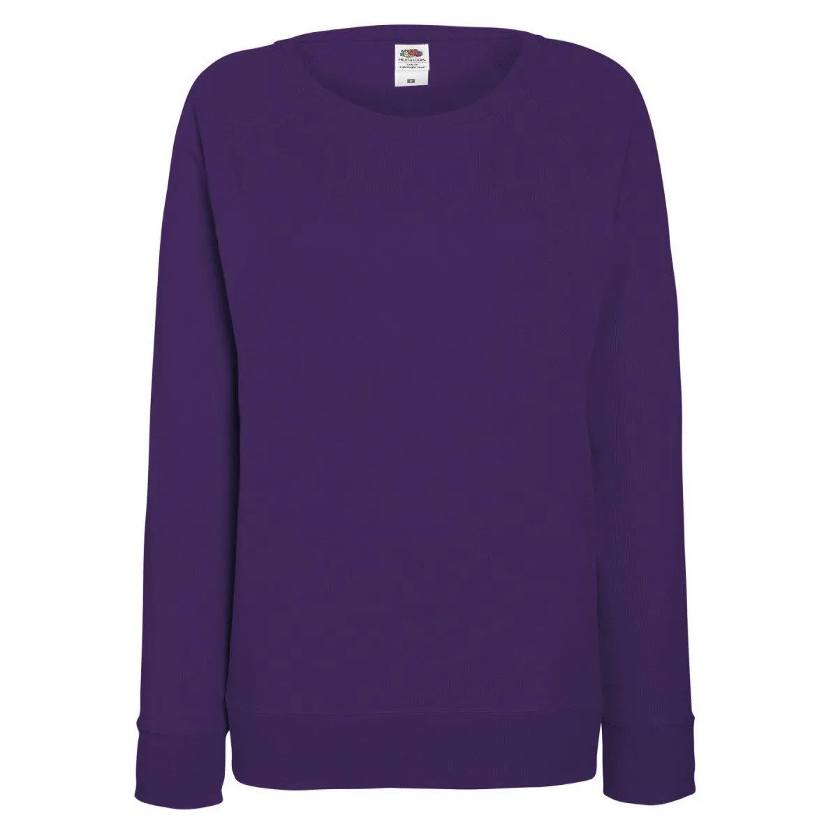 Fruit of the Loom Felpa Girocollo Maniche Raglan Uomo - M - Viola - immagine 1