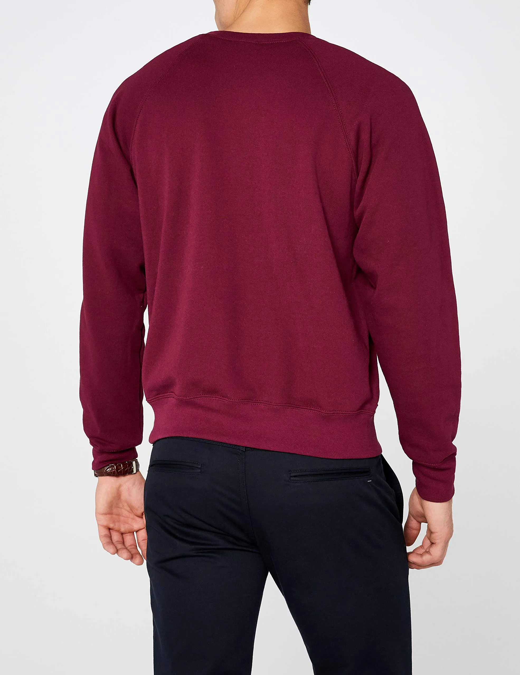 Fruit of the Loom Raglan Sweatshirt, Burgundy, Large - immagine 3