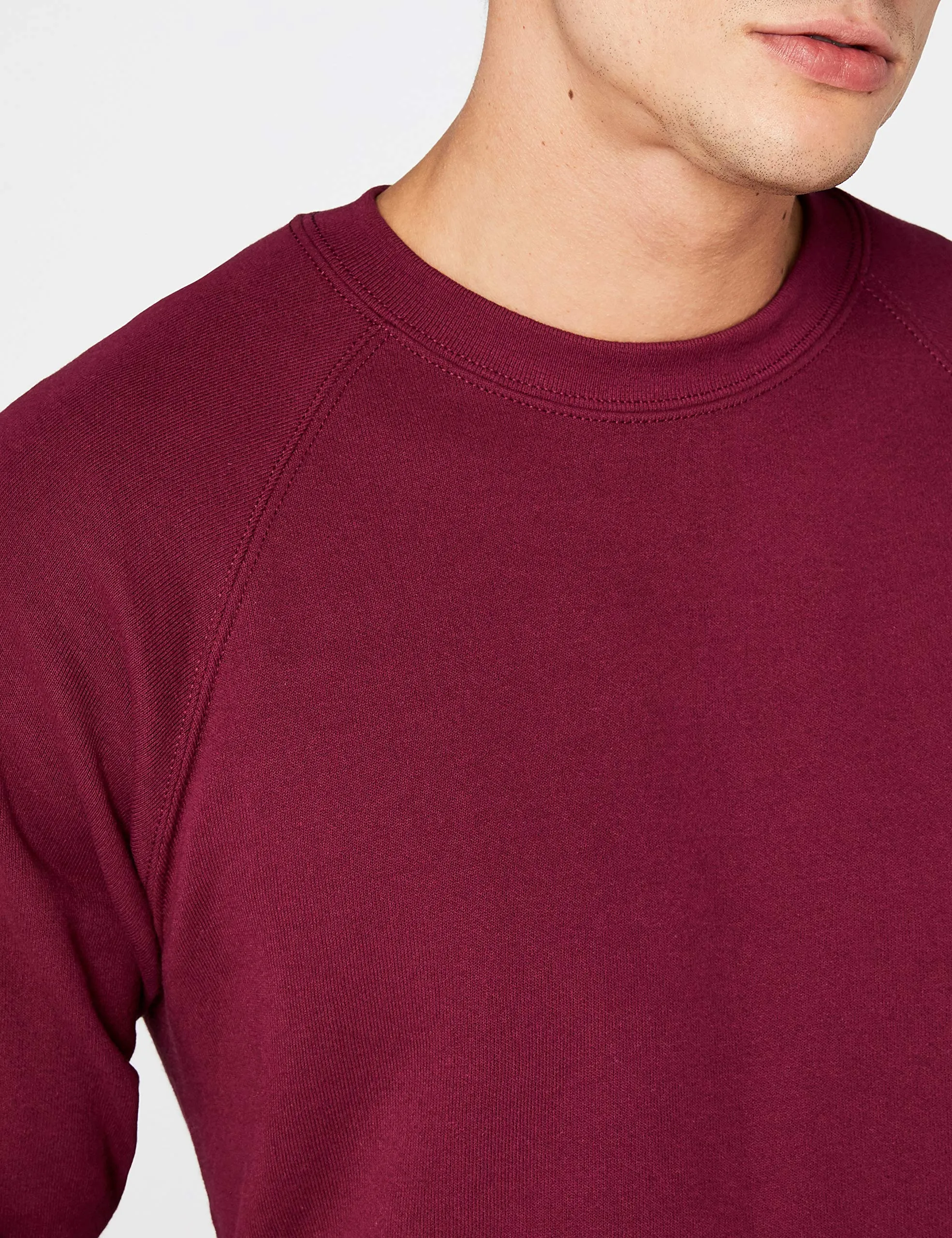 Fruit of the Loom Raglan Sweatshirt, Burgundy, XXL - immagine 4