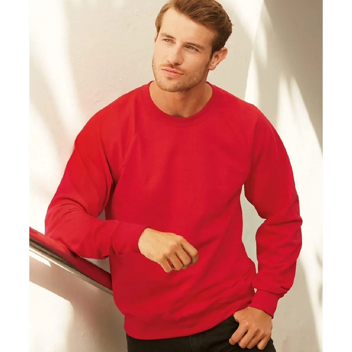 Fruit of the Loom Raglan Sweatshirt, Grigio, X-Large - immagine 3