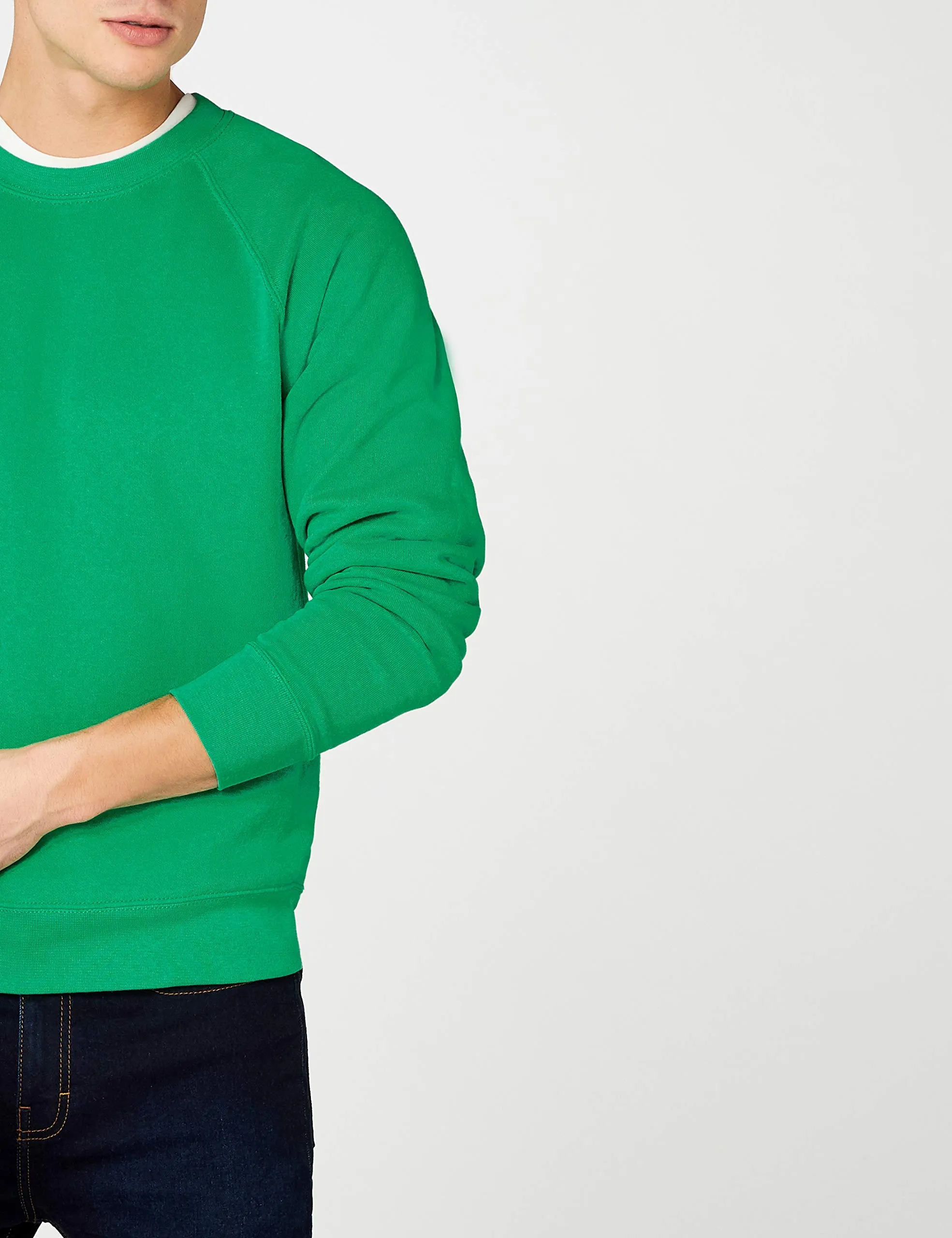 Fruit of the Loom Raglan Sweatshirt, Kelly Green, X-Large - immagine 3