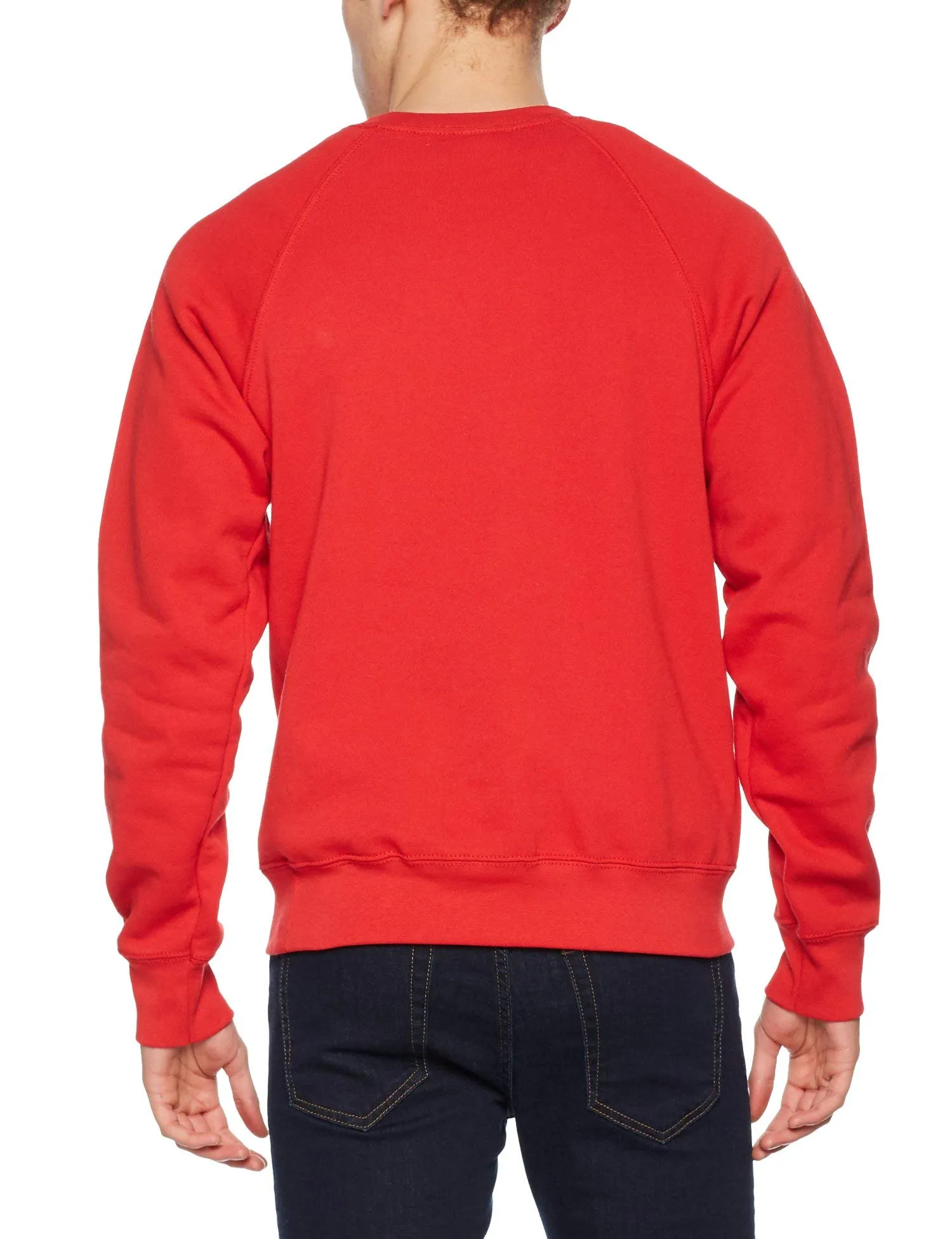 Fruit of the Loom Raglan Sweatshirt, Red, Medium - immagine 2
