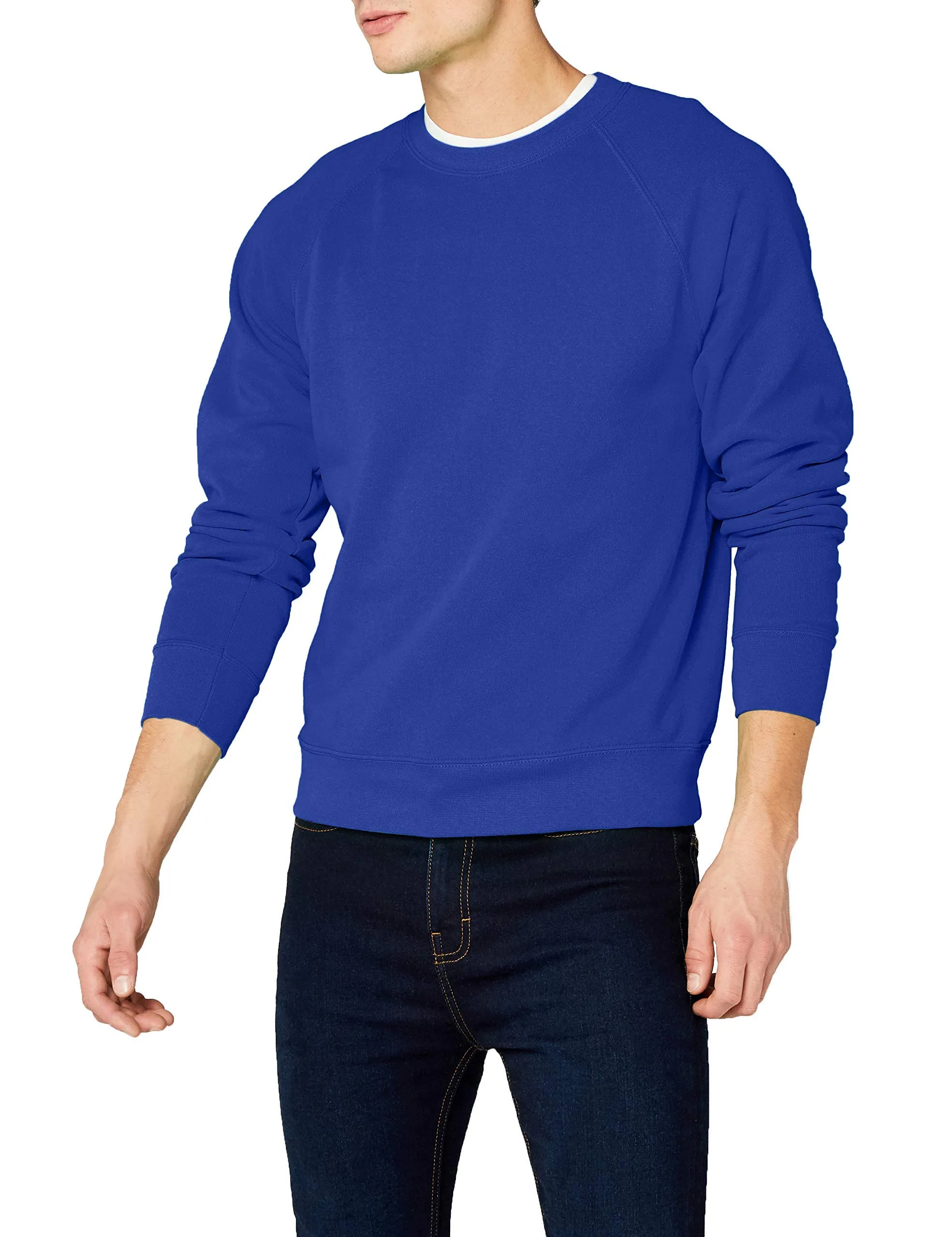 Fruit of the Loom Raglan Sweatshirt, Blu (Blau - Königsblau), Small - immagine 1