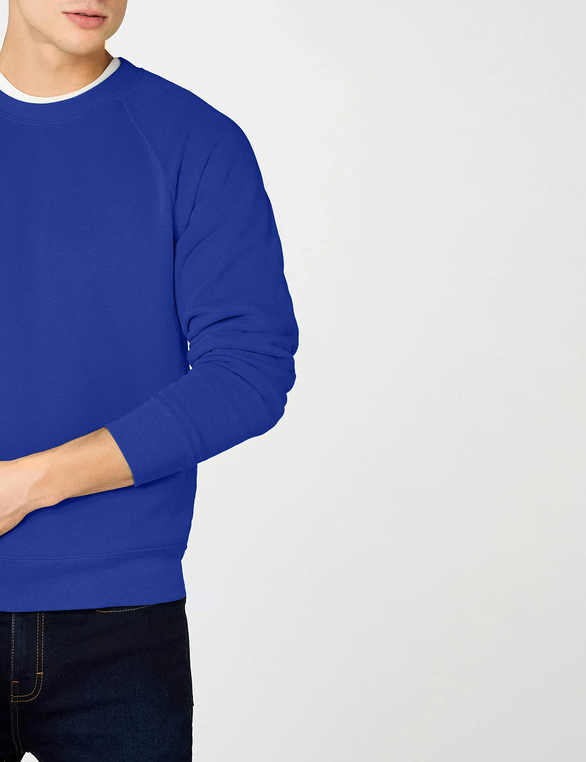 Fruit of the Loom Raglan Sweatshirt, Blu (Blau - Königsblau), Small - immagine 3