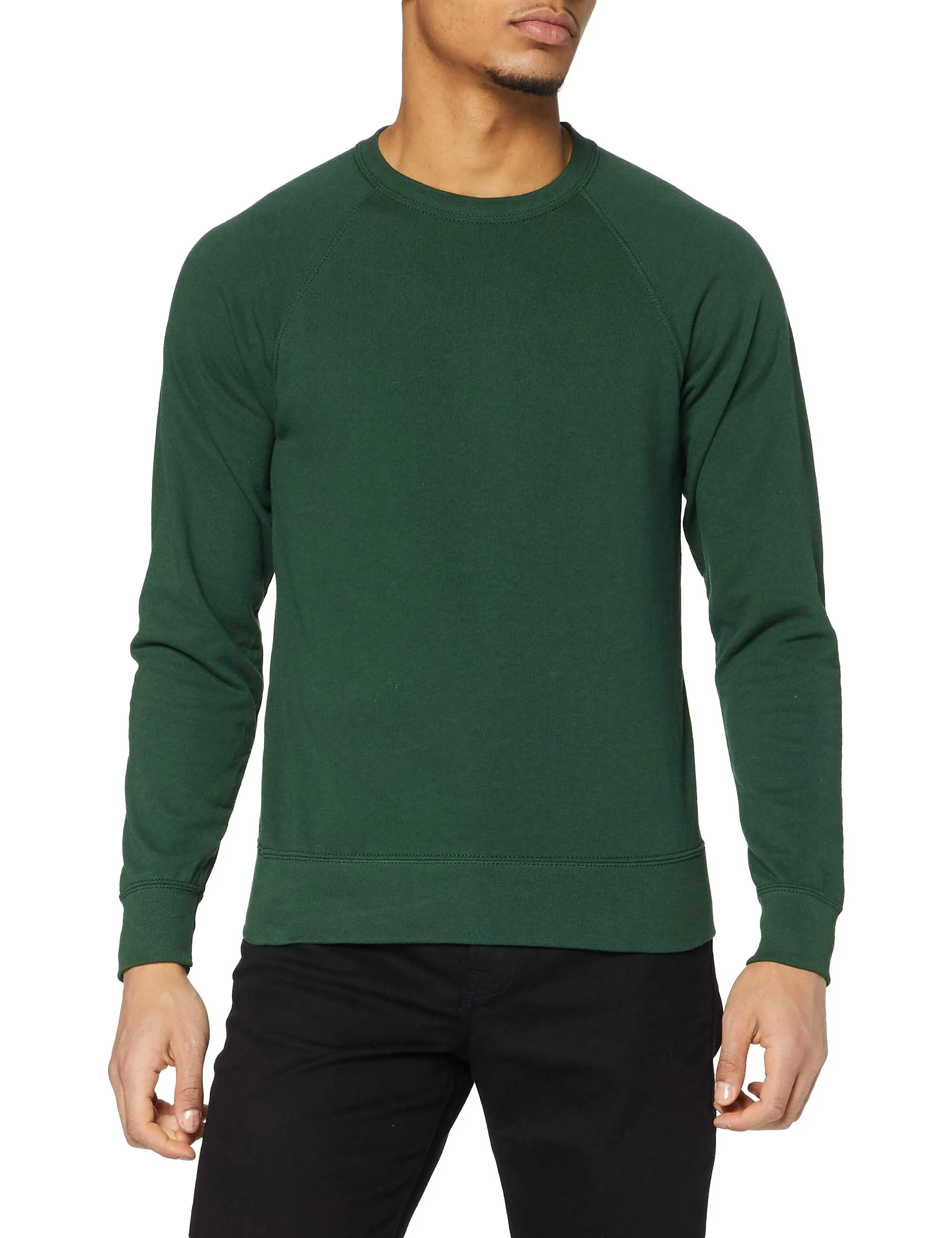 Fruit of the Loom SS063M Men's Sweatshirt, Bottle Green, X-Large - immagine 2