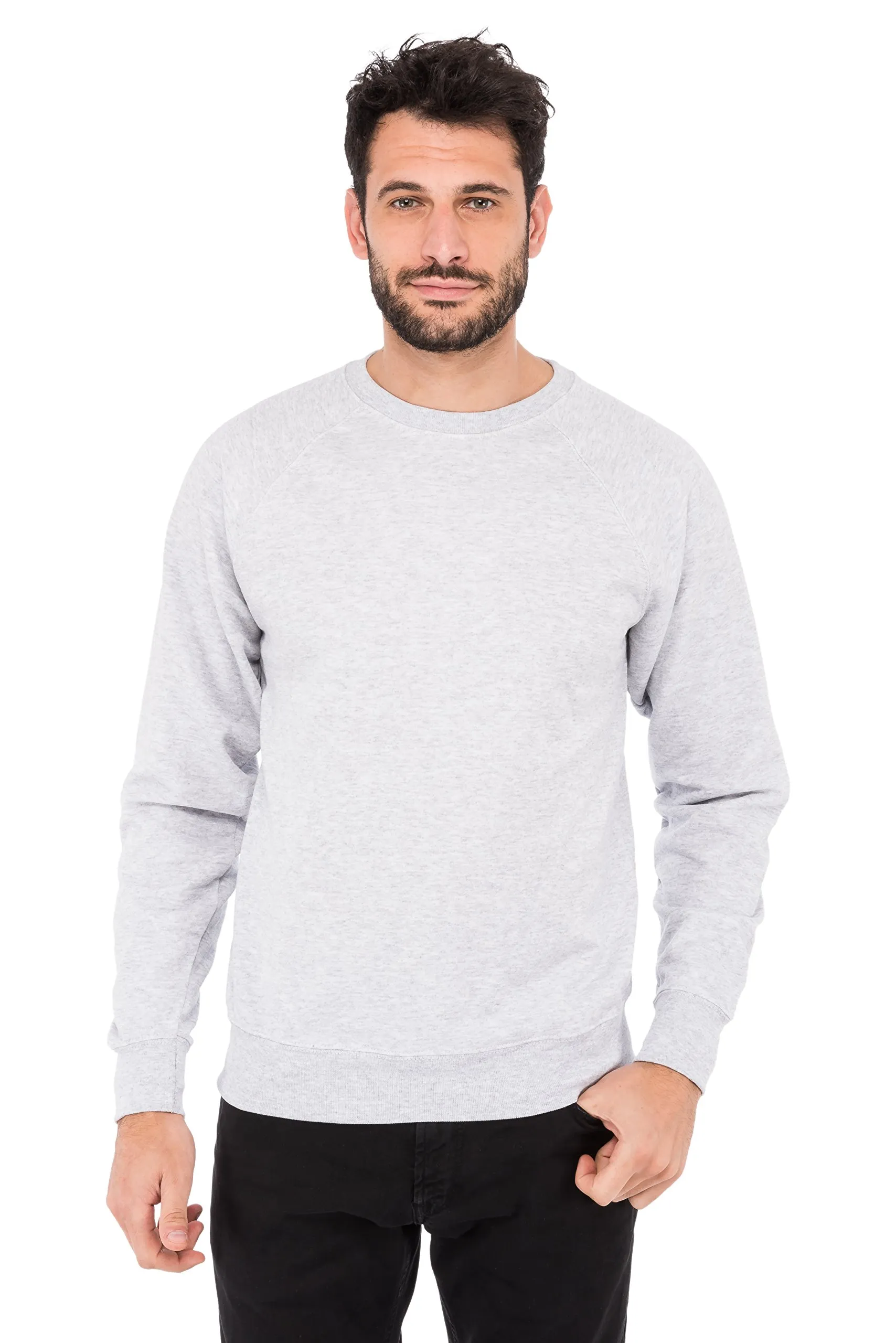 Fruit of the Loom Felpa Raglan Leggera Giacchetto Sportivo, Grigio Heather Grey 94, XL Uomo - immagine 2