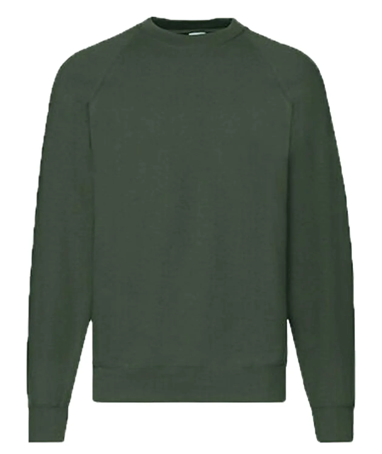 Fruit of the Loom Felpa con maniche raglan da uomo, Verde bottiglia, XL - immagine 1