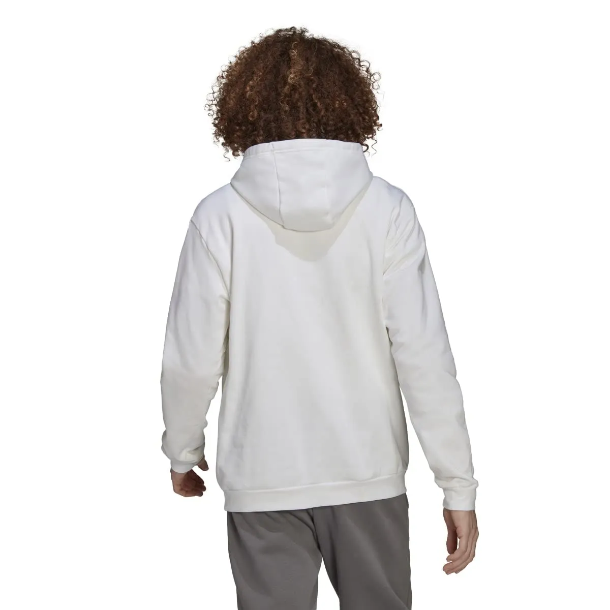 adidas Essentials Fleece Hoodie, White/Black, L Tall - immagine 2