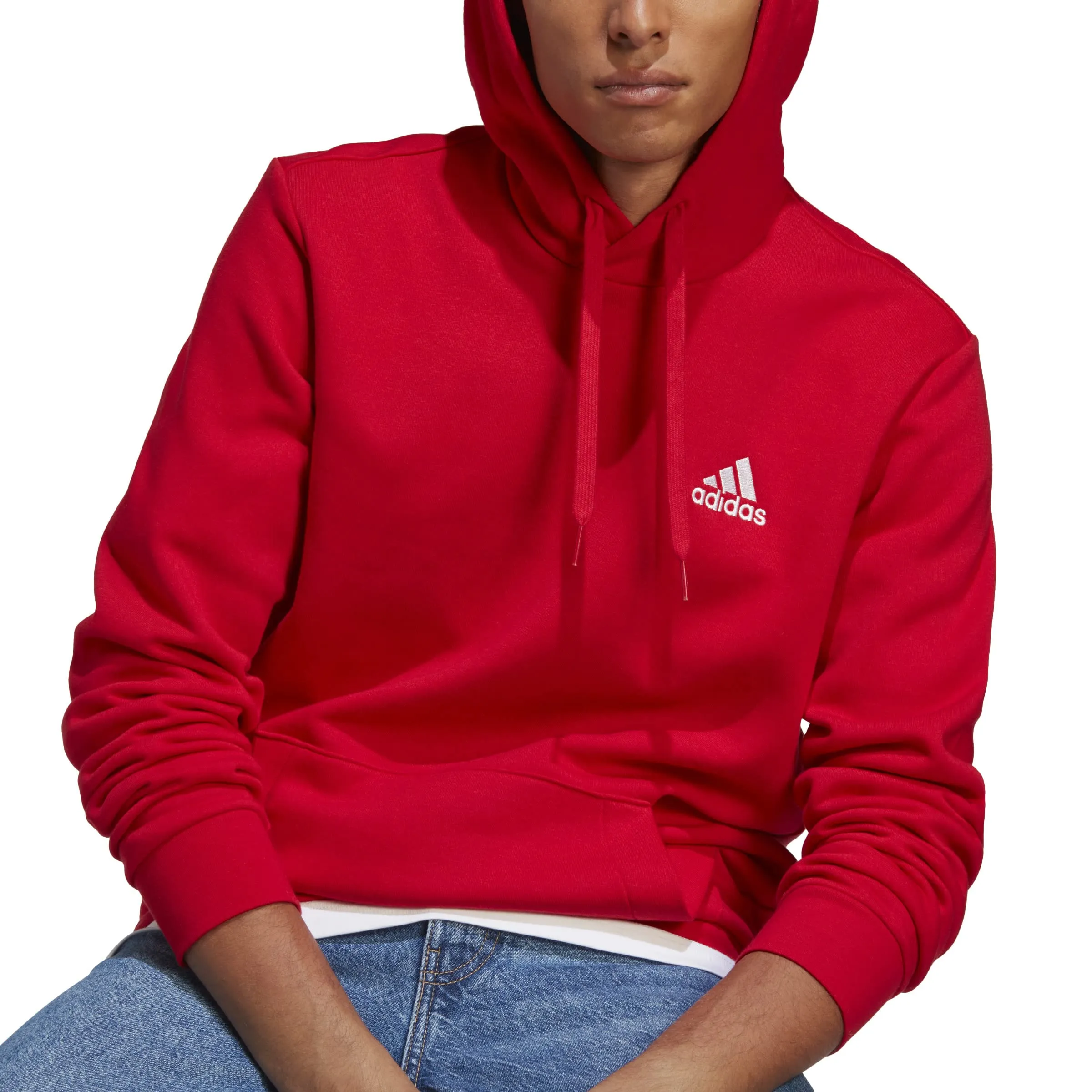 adidas Essentials Fleece Hoodie - Scarlet - XL Uomo - immagine 6
