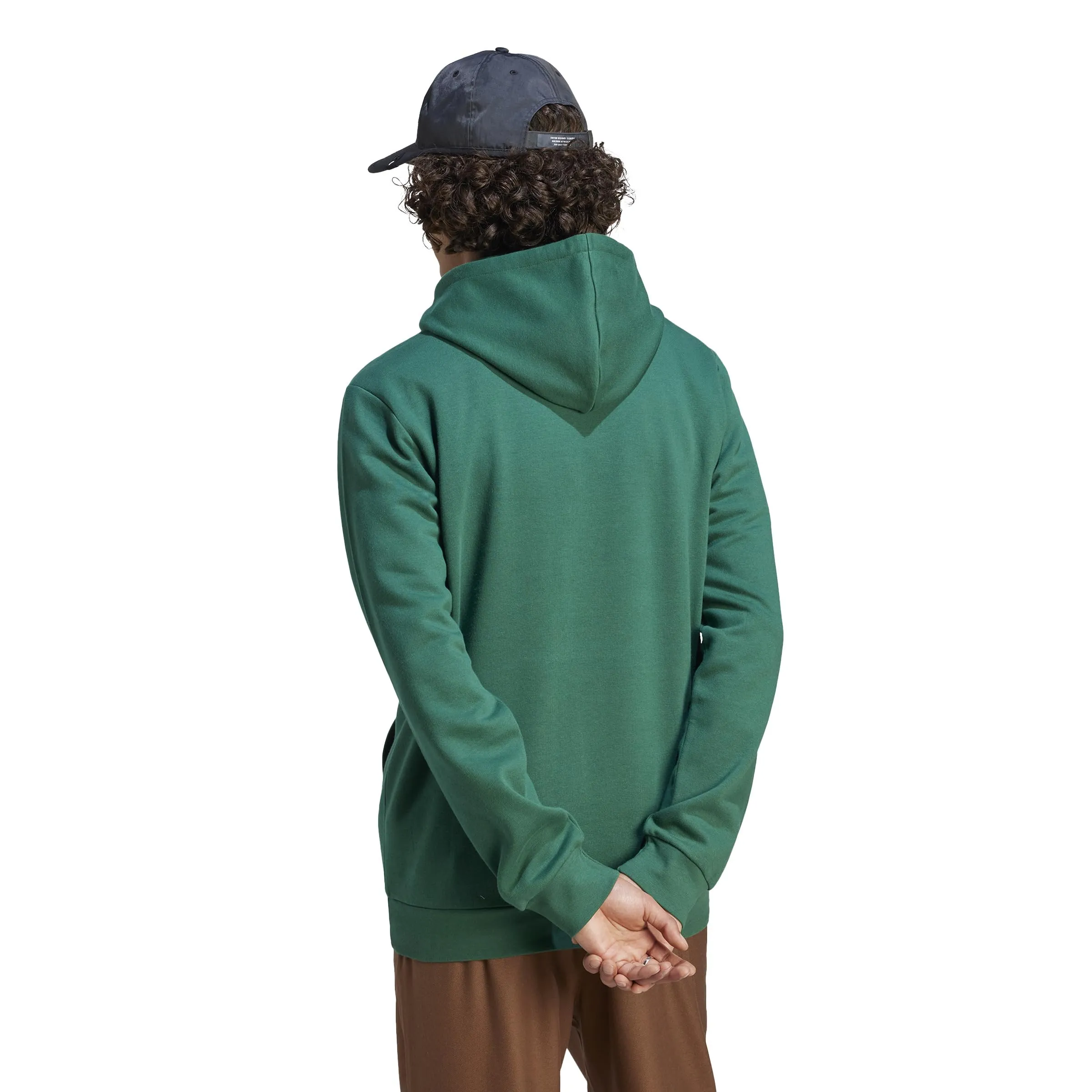 adidas Essentials Fleece Hoodie, Collegiate Green, XXL Uomo - immagine 4