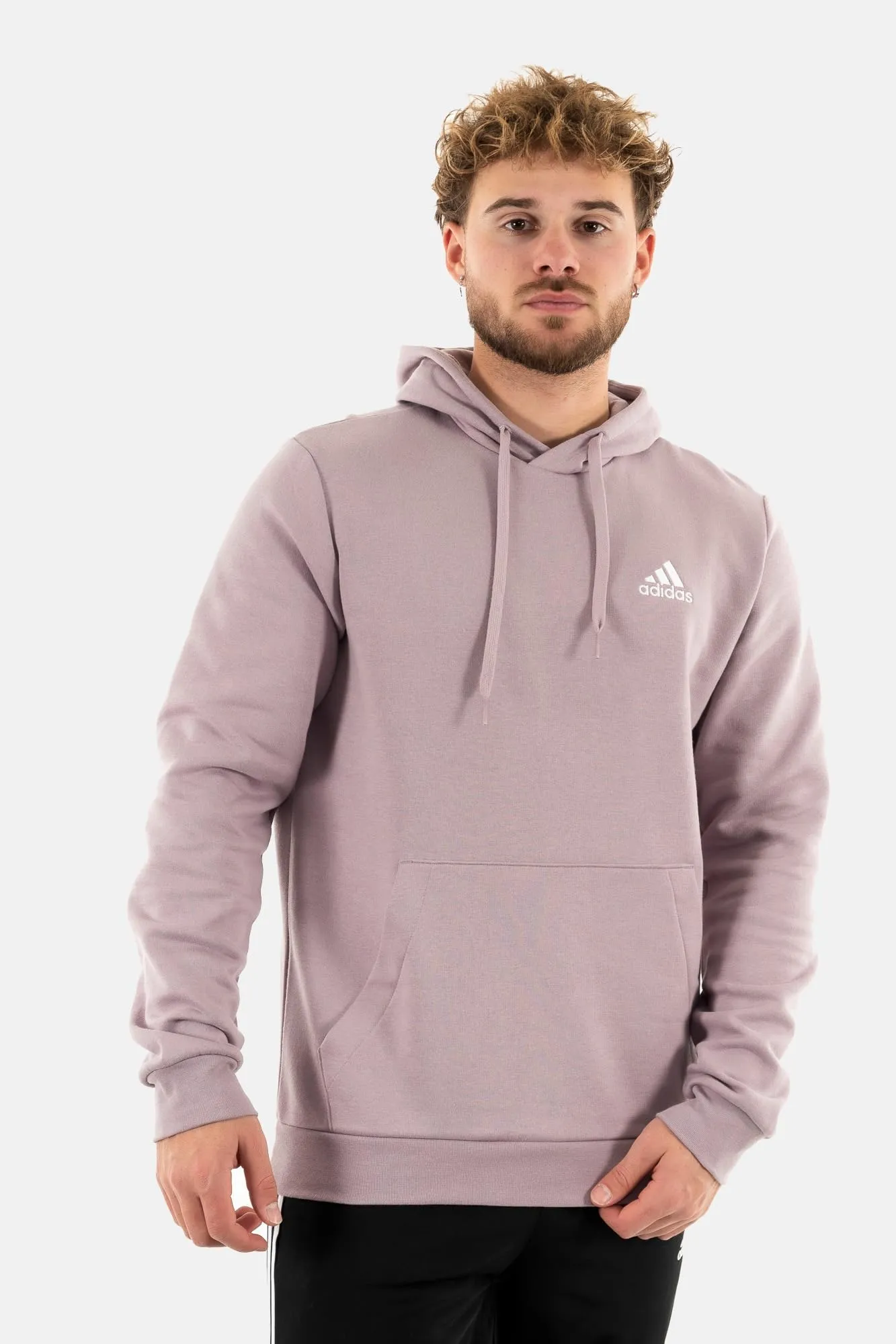 adidas Essentials Fleece Hoodie, Preloved Fig, Men's M - immagine 2