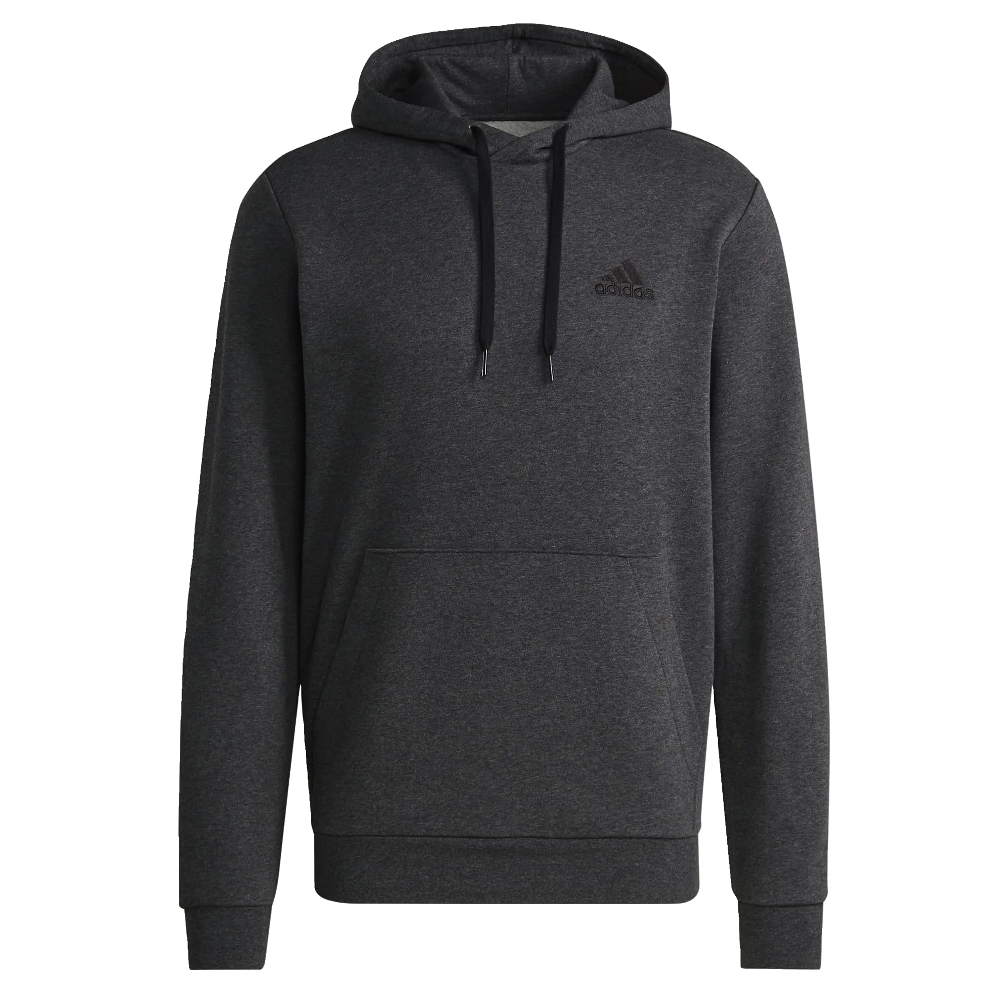 adidas Essentials Fleece Hoodie - Dark Grey Heather/Black, S Uomo - immagine 1