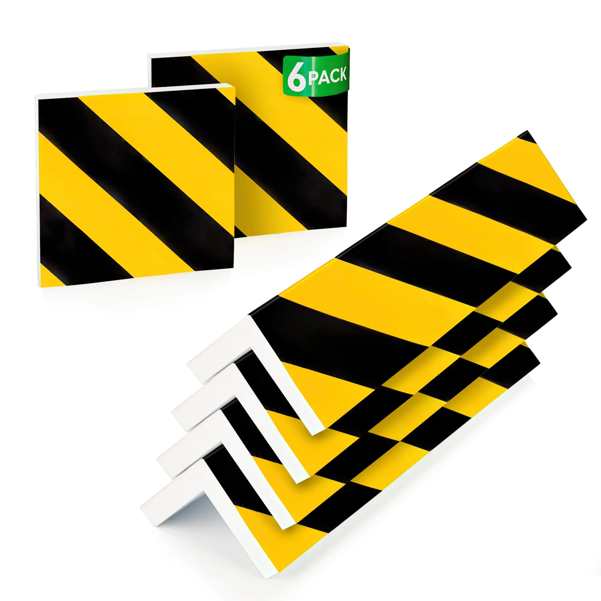 NURADA Paracolpi Garage Protezione Portiere Auto Paraspigoli Gommapiuma Giallo (4 unità 40x20x2cm + 2 unità 20x20x2cm) - immagine 1
