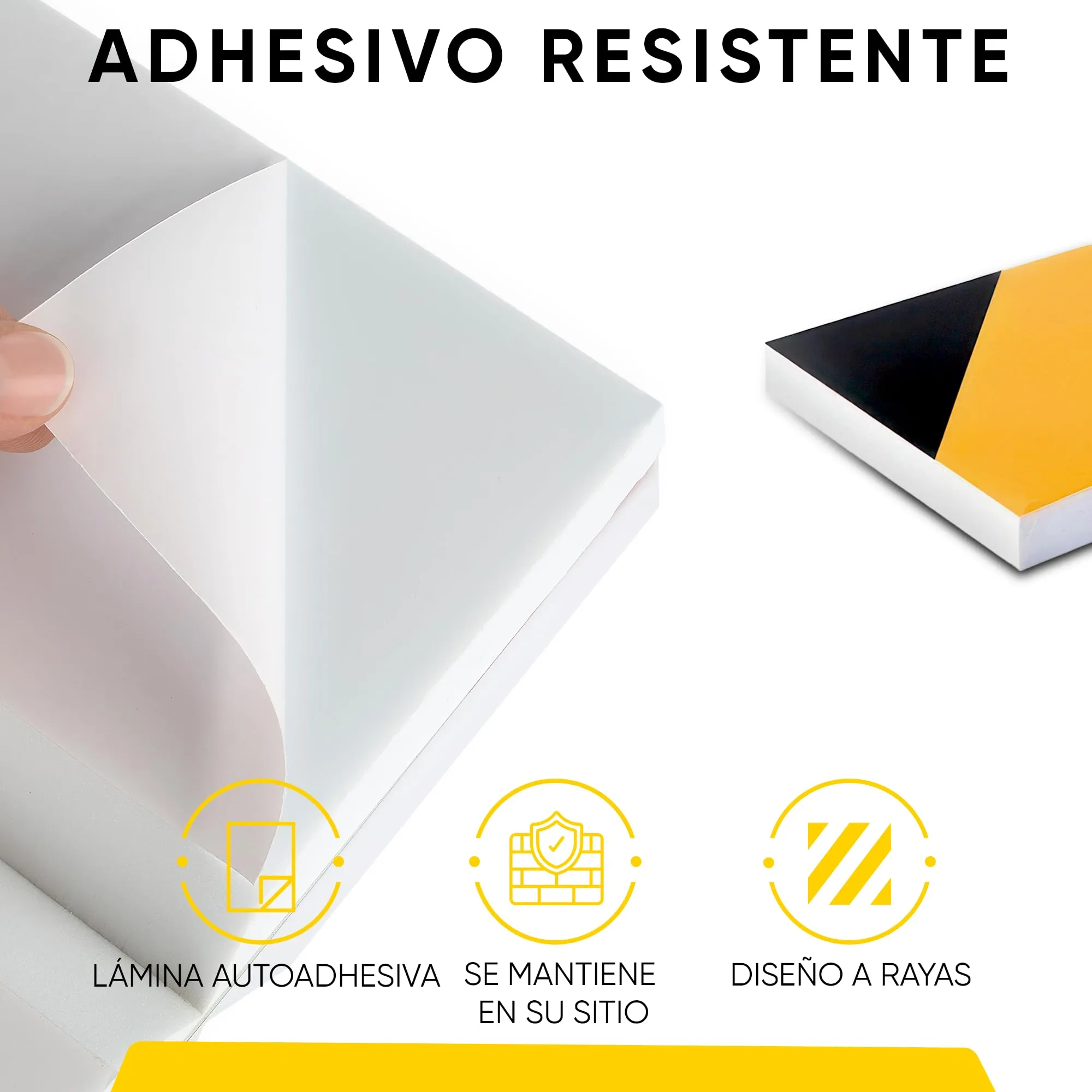 NURADA Paracolpi Garage Protezione Portiere Auto Paraspigoli Gommapiuma Giallo (4 unità 40x20x2cm + 2 unità 20x20x2cm) - immagine 3