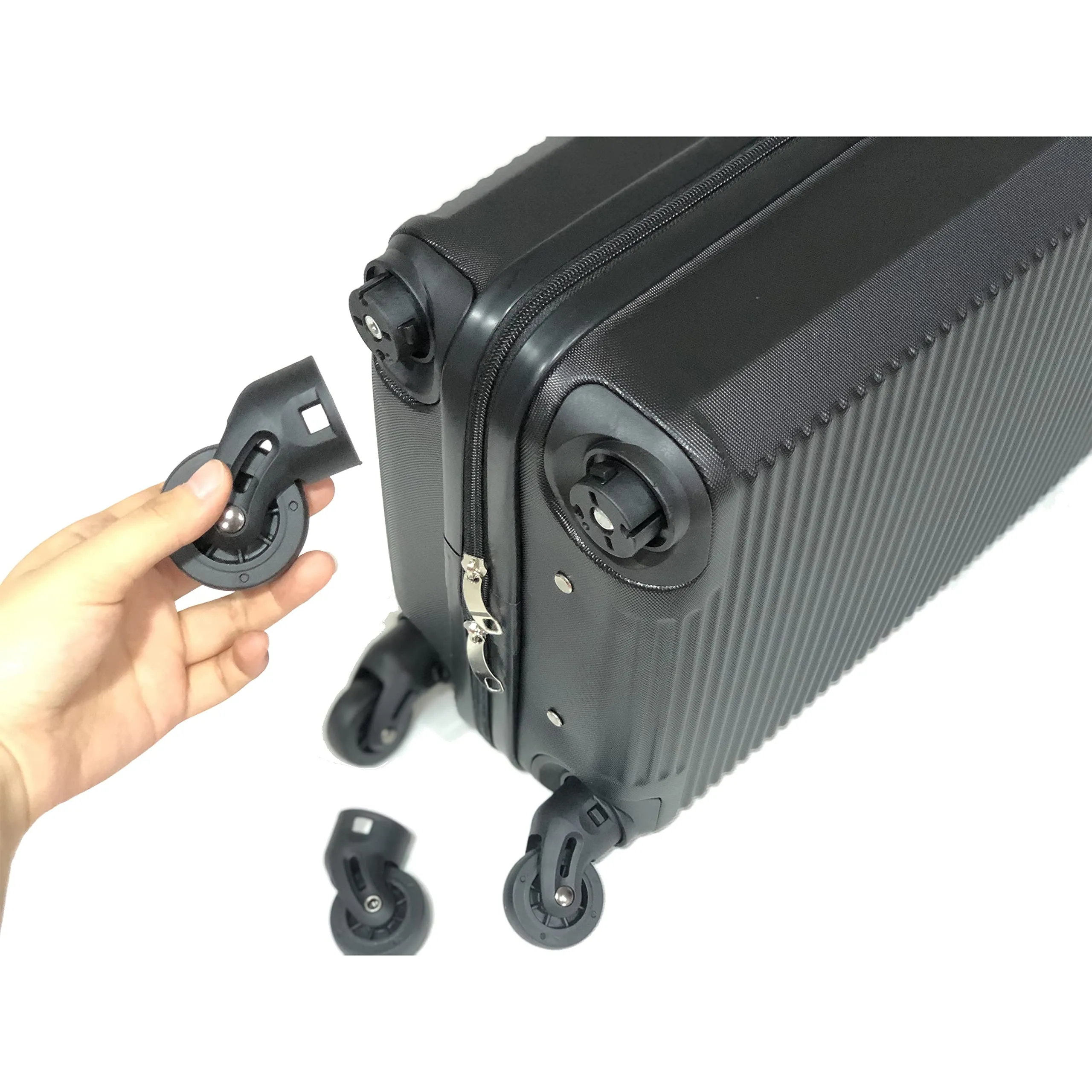 CELIMS Set Valigie - Valigia Piccola e Beauty Case, Nero - immagine 4