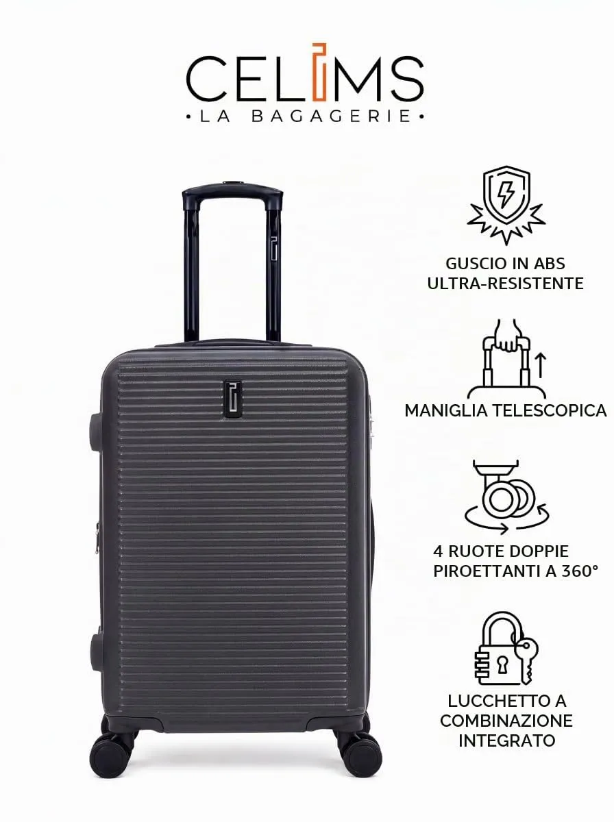 CELIMS Set Valigie 5 Pezzi - Nero - immagine 4