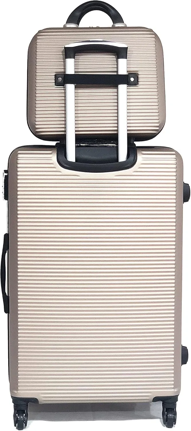 CELIMS Valigie Champagne Set Grande 75 cm + Vanity 14 Pollici - immagine 3