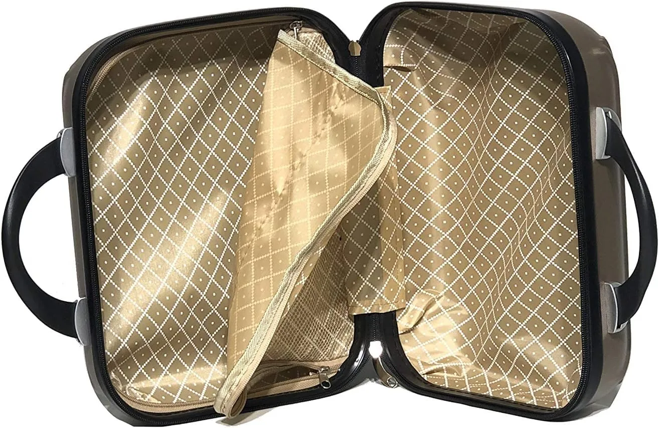 CELIMS Valigie Champagne Set Grande 75 cm + Vanity 14 Pollici - immagine 8