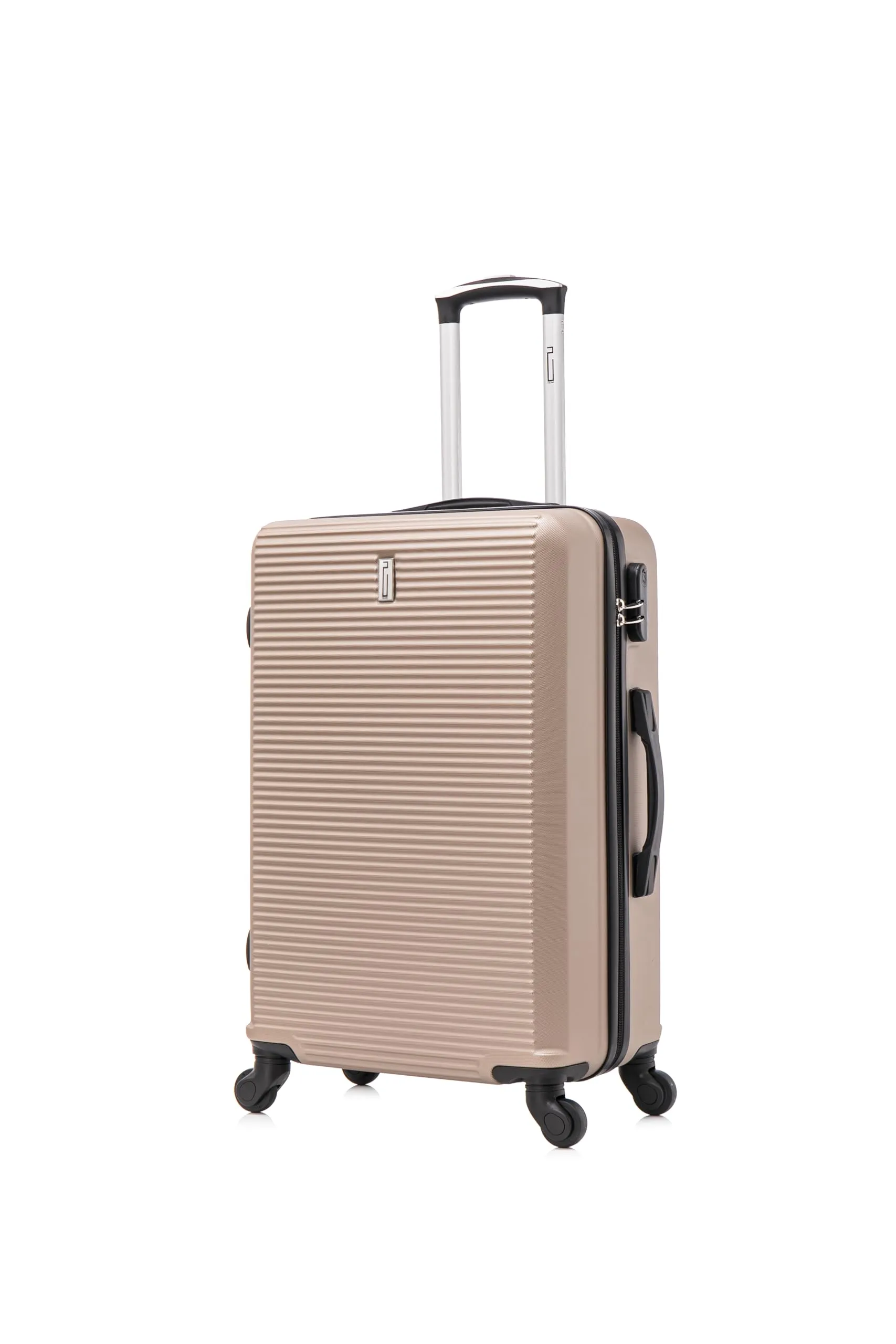 CELIMS Valigia Rigida Media 65cm Champagne in ABS con 4 Ruote e Lucchetto Integrato - immagine 1