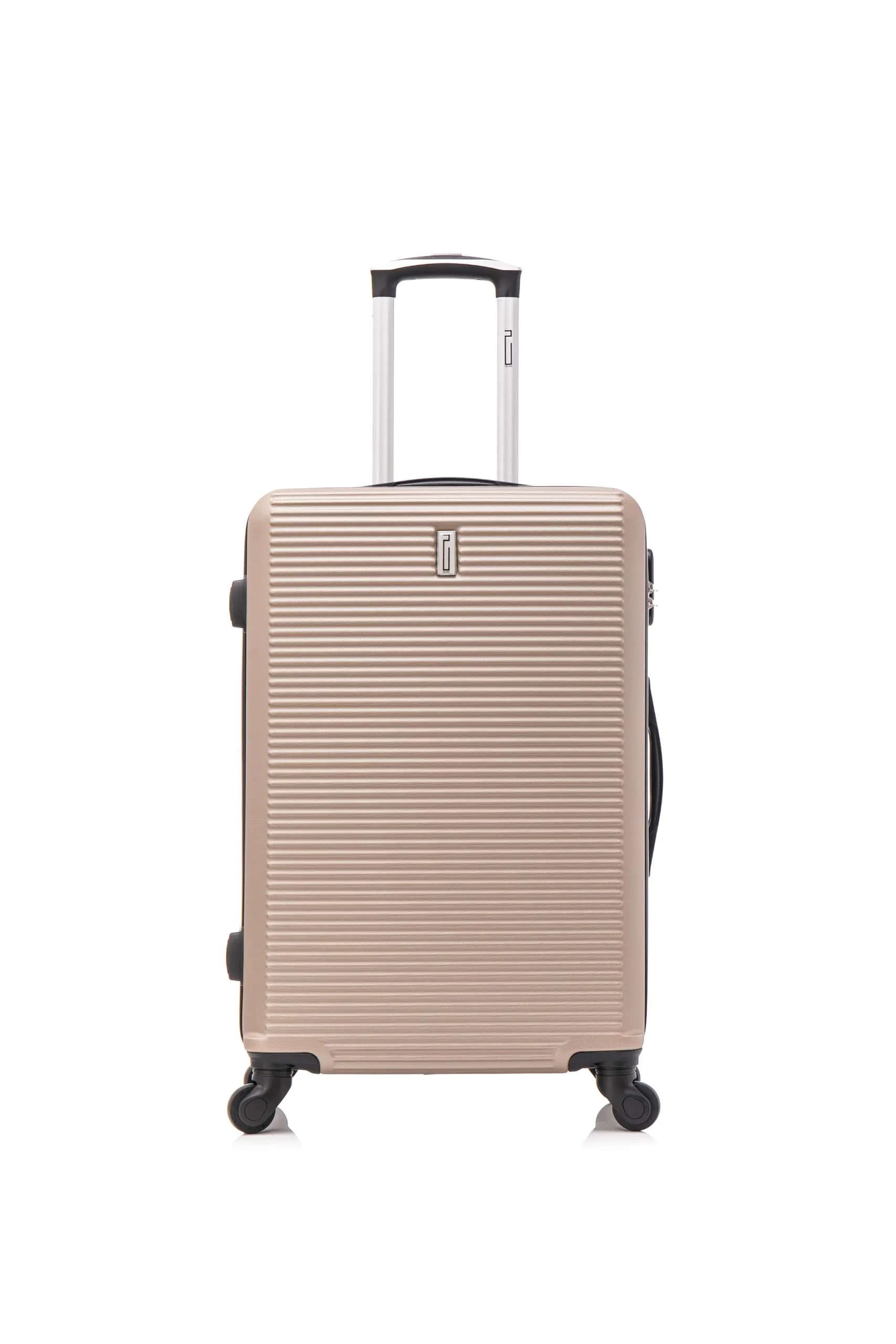 CELIMS Valigia Rigida Media 65cm Champagne in ABS con 4 Ruote e Lucchetto Integrato - immagine 2