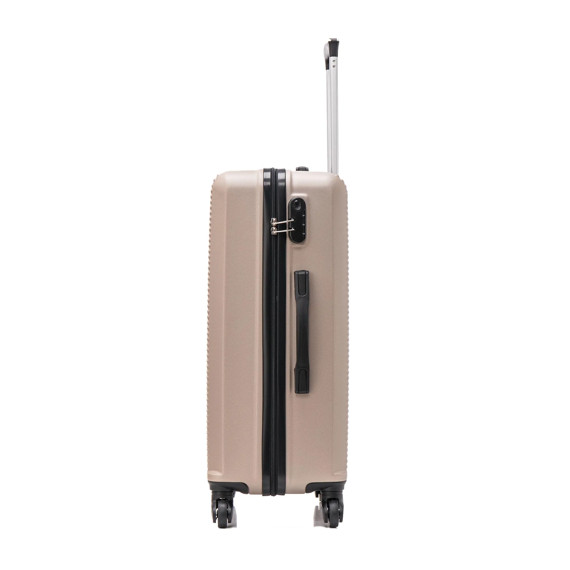 CELIMS Valigia Rigida Media 65cm Champagne in ABS con 4 Ruote e Lucchetto Integrato - immagine 5