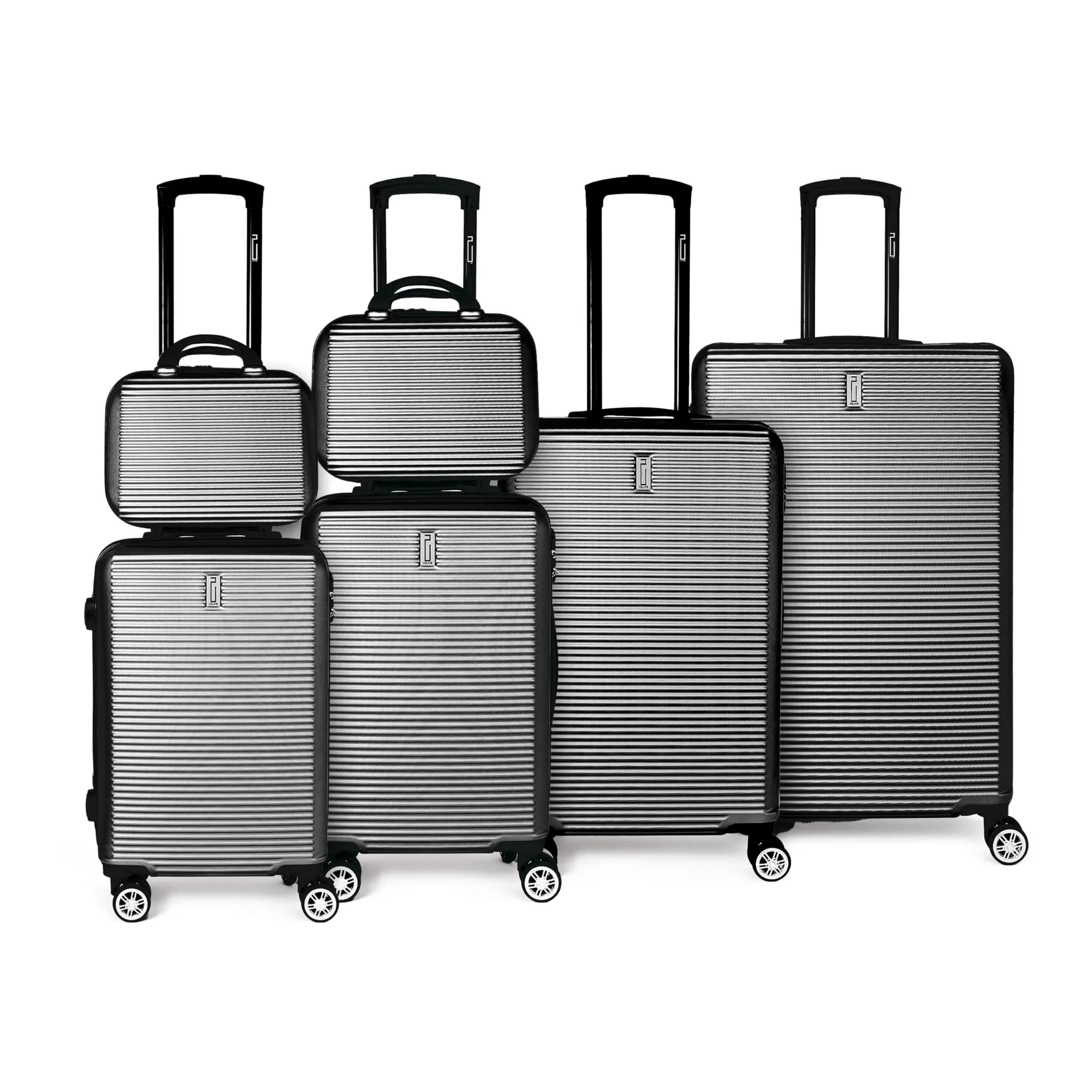 CELIMS Set Valigie 6 Pezzi, Nero - immagine 9
