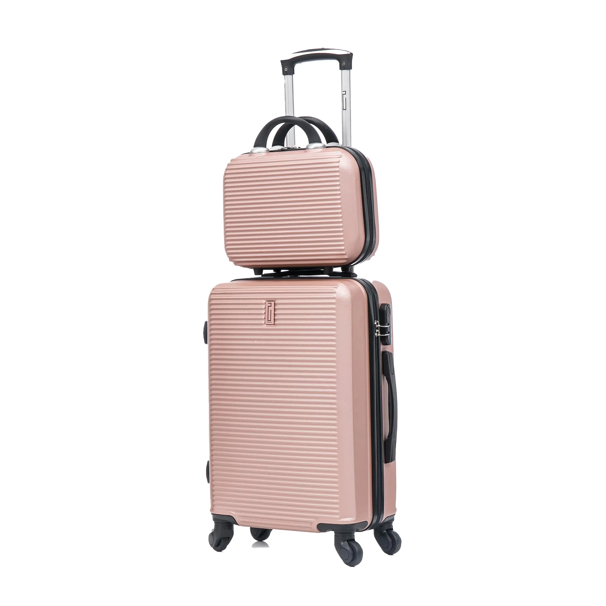 CELIMS Set Valigia Cabina 55 cm e Vanity 12 Pollici, Oro Rosa - immagine 1