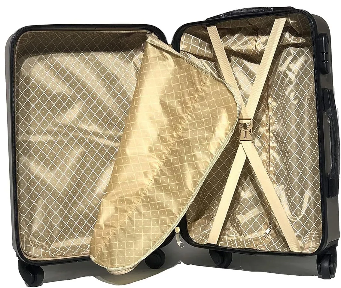 CELIMS Valigie Set Cabina 55 cm + Vanity 12 Pollici, Champagne - immagine 7