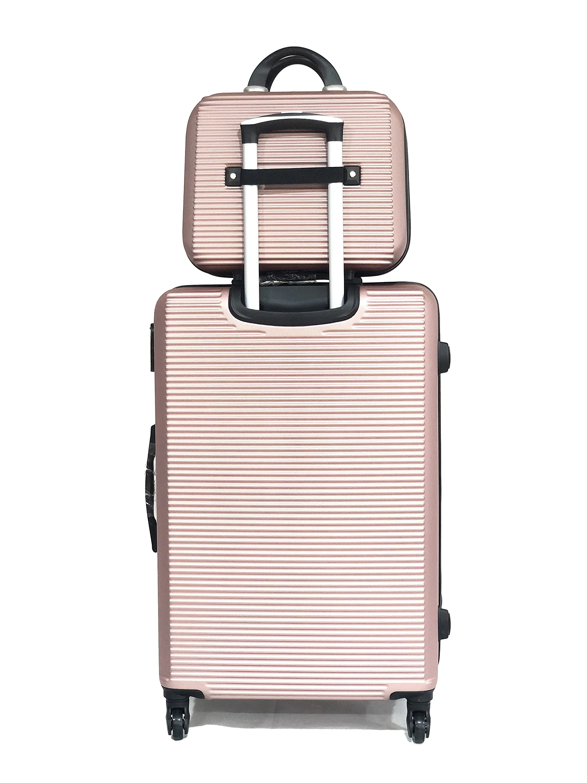 CELIMS Set Valigie Rigide Oro Rosa - Valigia da Stiva 75cm e Beauty Case 35cm - immagine 3
