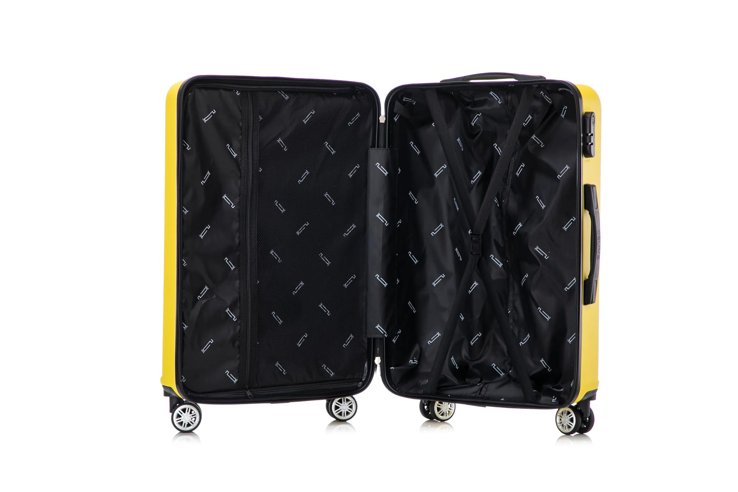 CELIMS Valigia Cabina 55 cm, Giallo - immagine 7