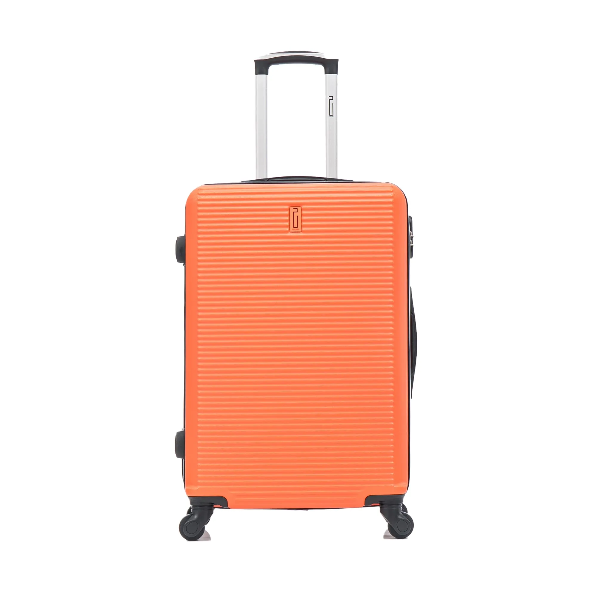 CELIMS Valigia Rigida Media 65cm ABS Arancione con Lucchetto Integrato e 4 Ruote - immagine 2