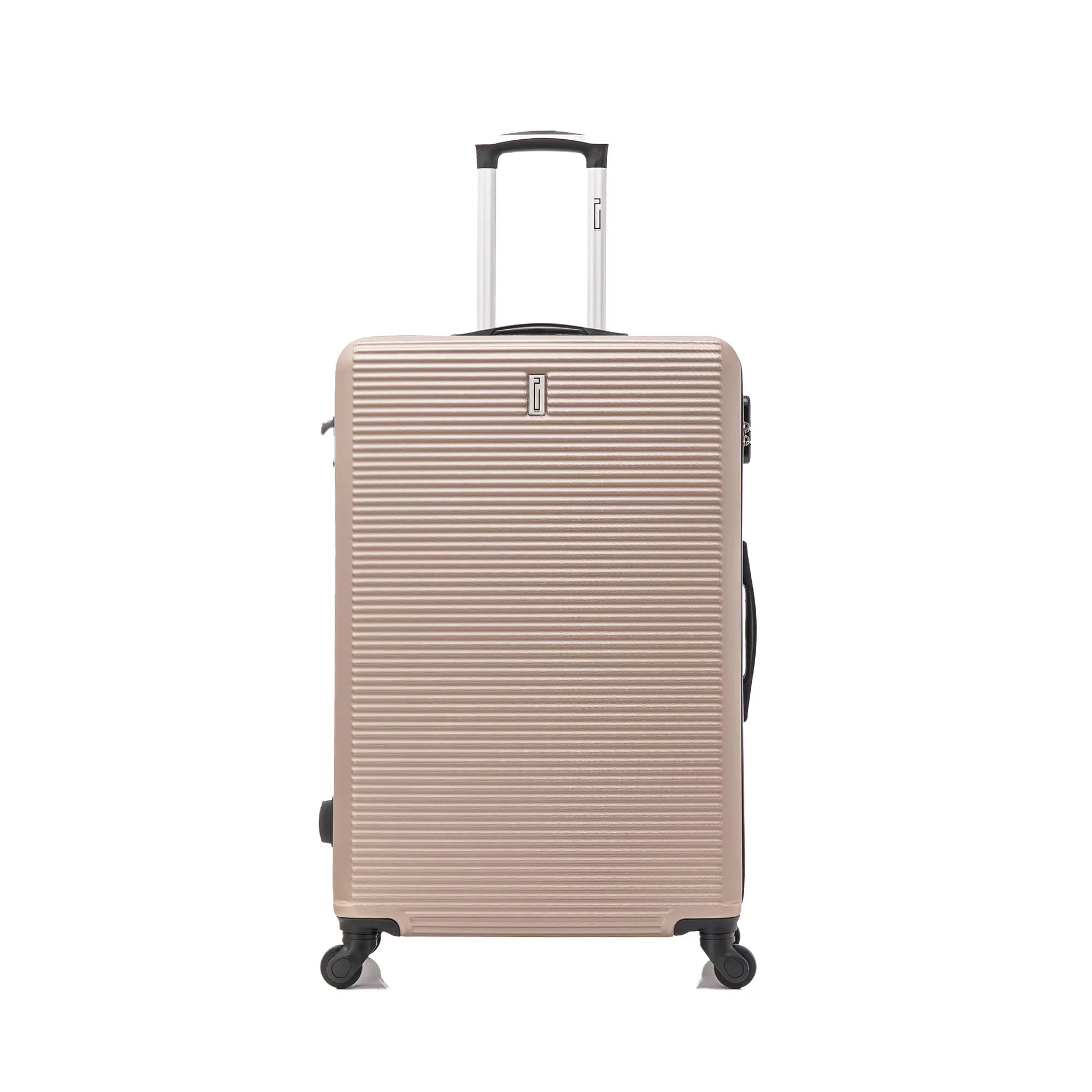 CELIMS Valigia Rigida 75cm Champagne ABS con 4 Ruote e Lucchetto Integrato - immagine 2