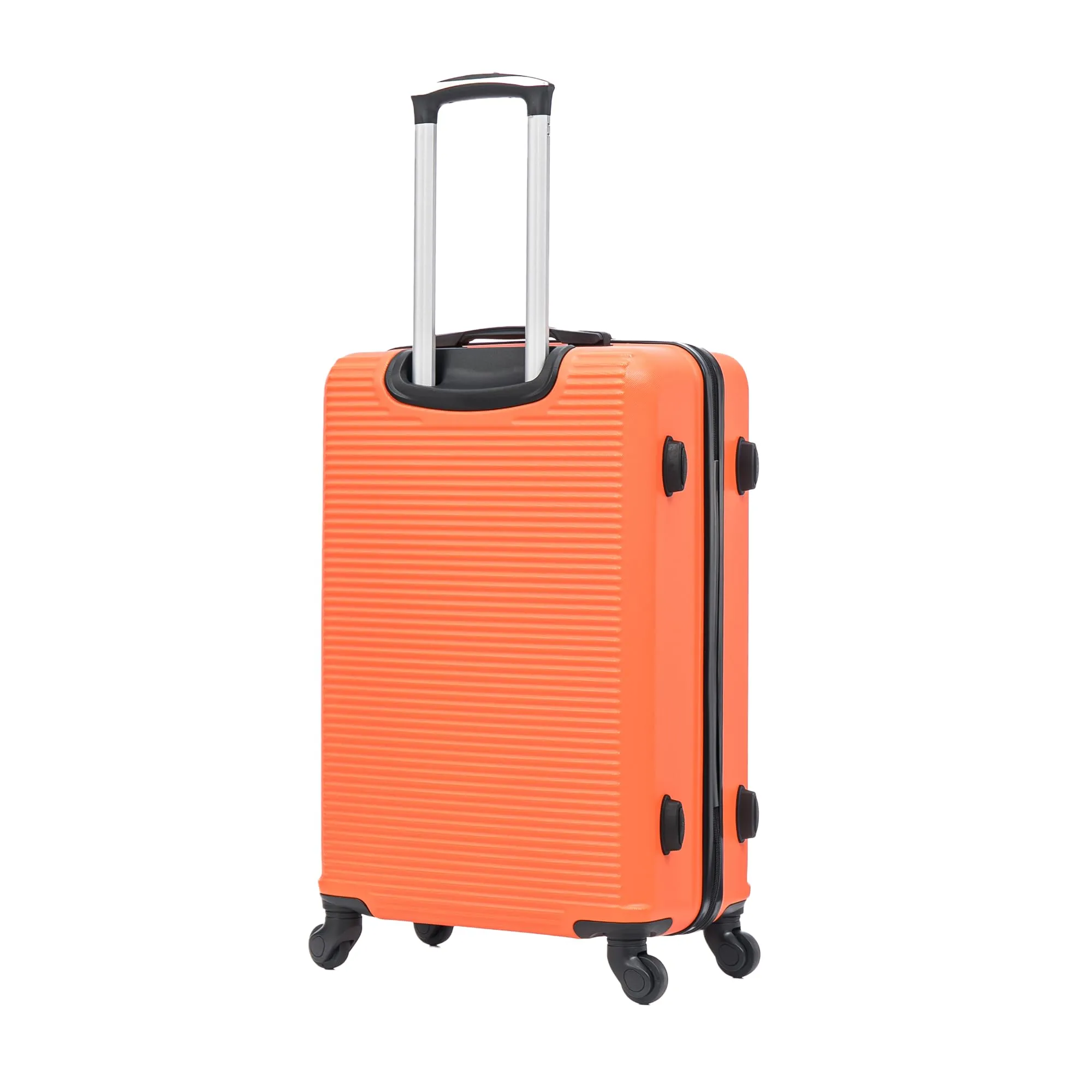 CELIMS Valigia Rigida ABS Grande 75cm Arancione con Lucchetto Integrato e 4 Ruote - immagine 4