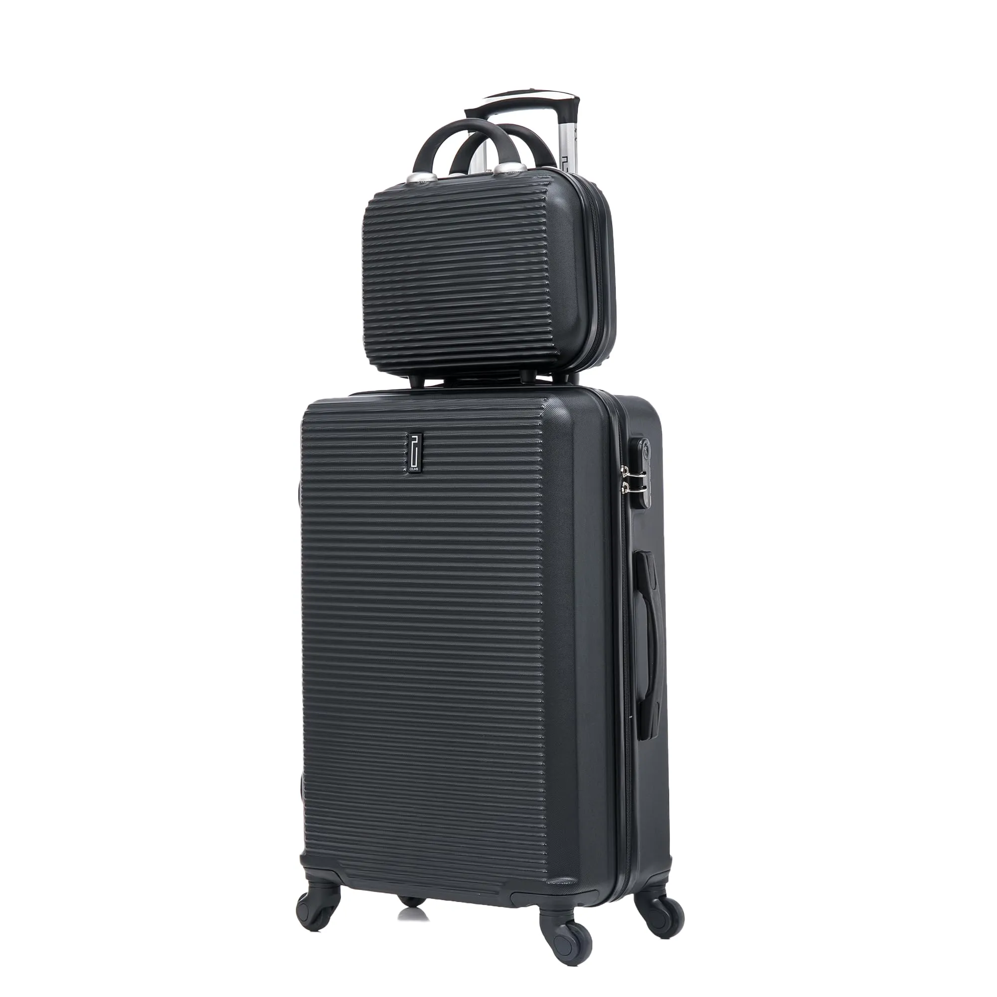 CELIMS Set Valigie Rigide Nero - Valigia Media 65cm e Beauty Case 35cm - immagine 1